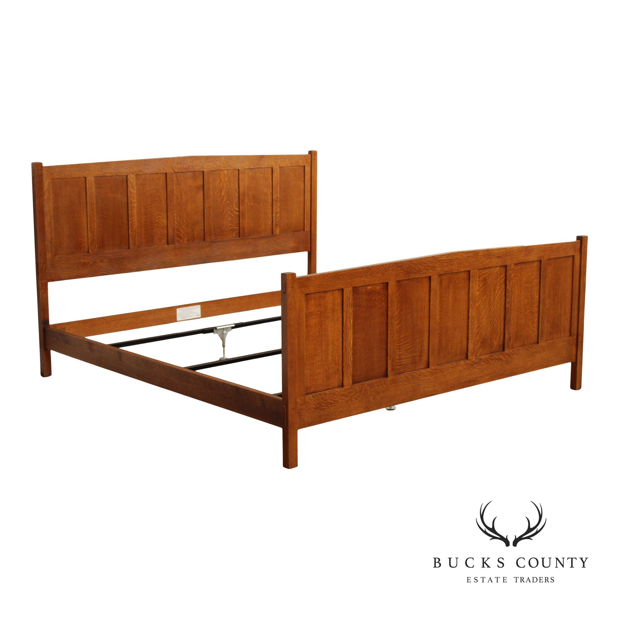 Stickley Mission Collection Oak King Size Panel Bed