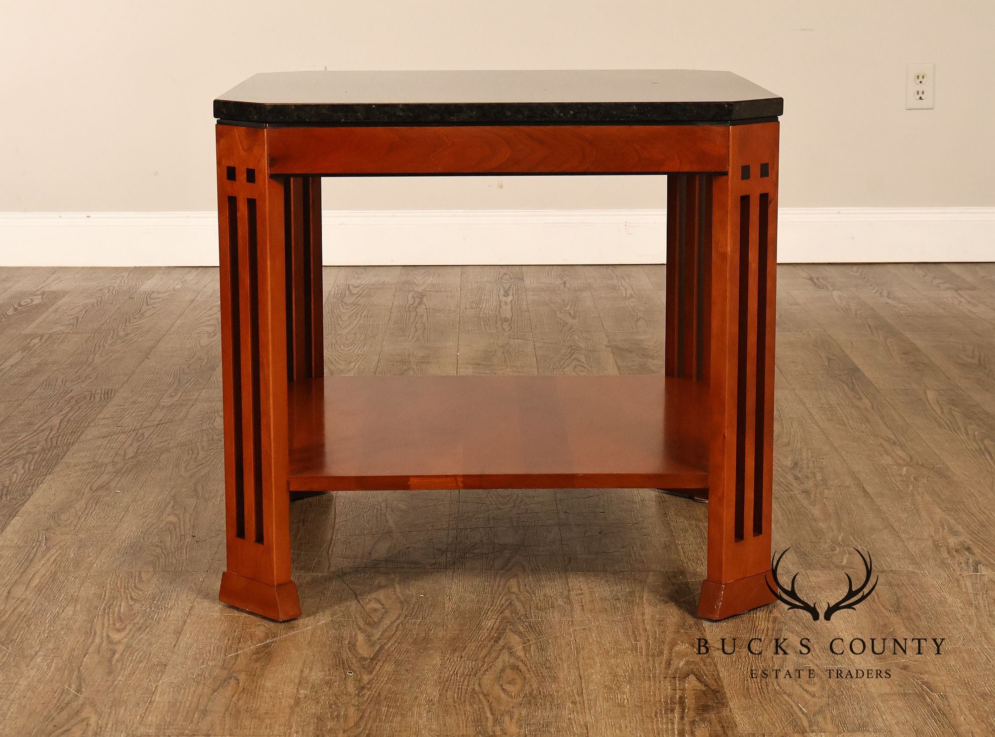Stickley 21st Century Collection Granite Top Cherry End Table