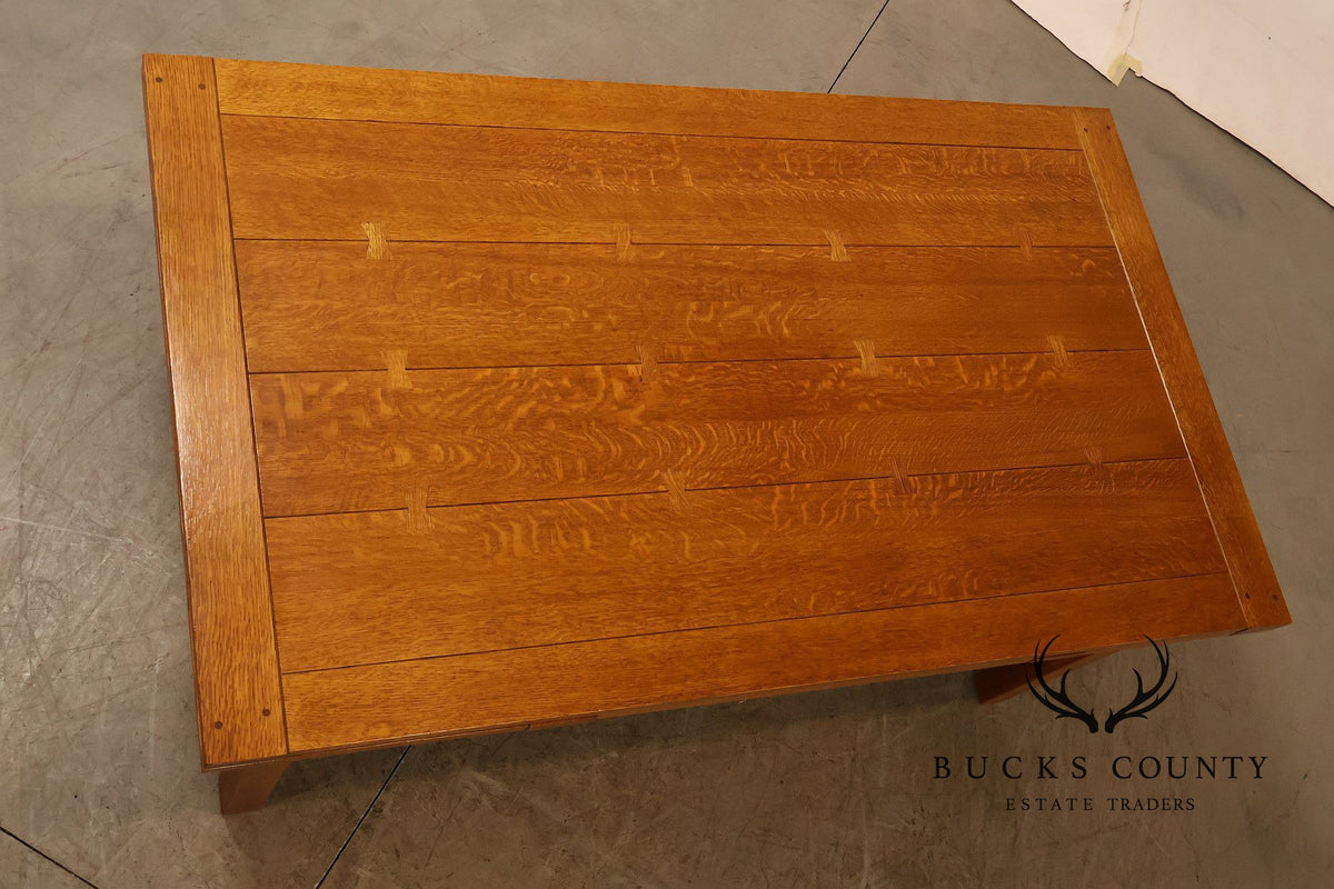 Stickley Mission Collection Oak Draw Top Extension Dining Table