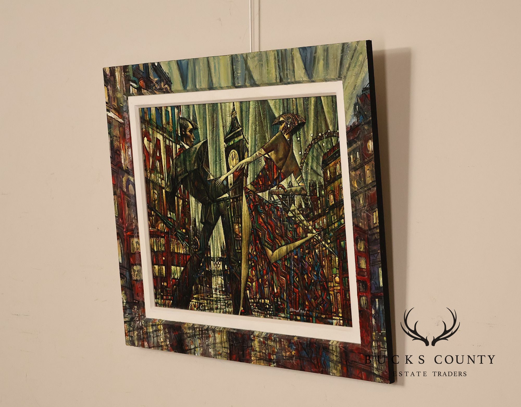 Andrei Protsouk Hand-Embellished Print, 'London Time'