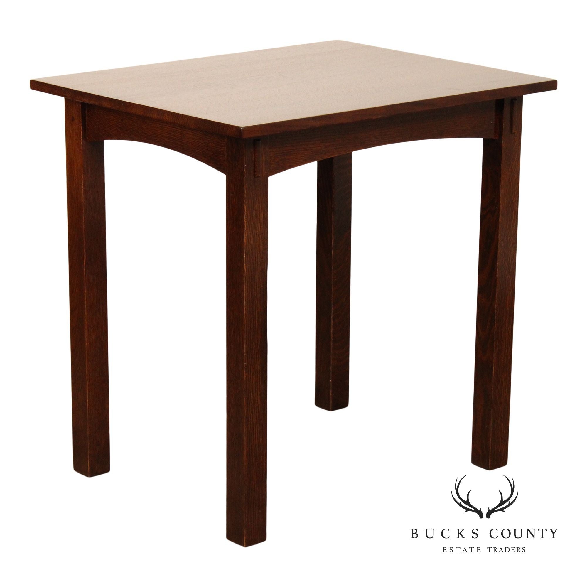 Stickley Mission Style Oak Side Or Writing Table