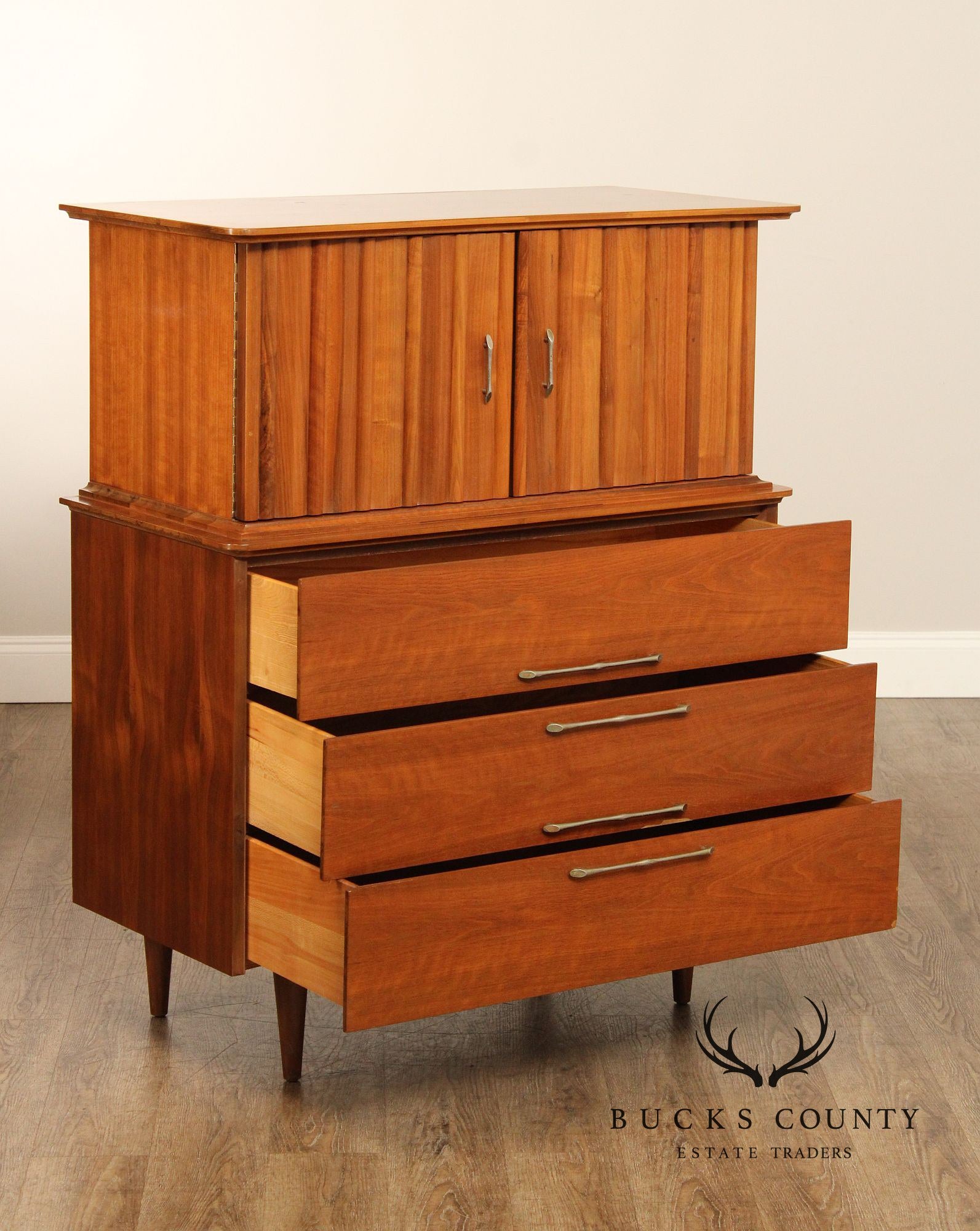 Young Manufacturing Mid Century Modern Walnut Gentleman's Chest