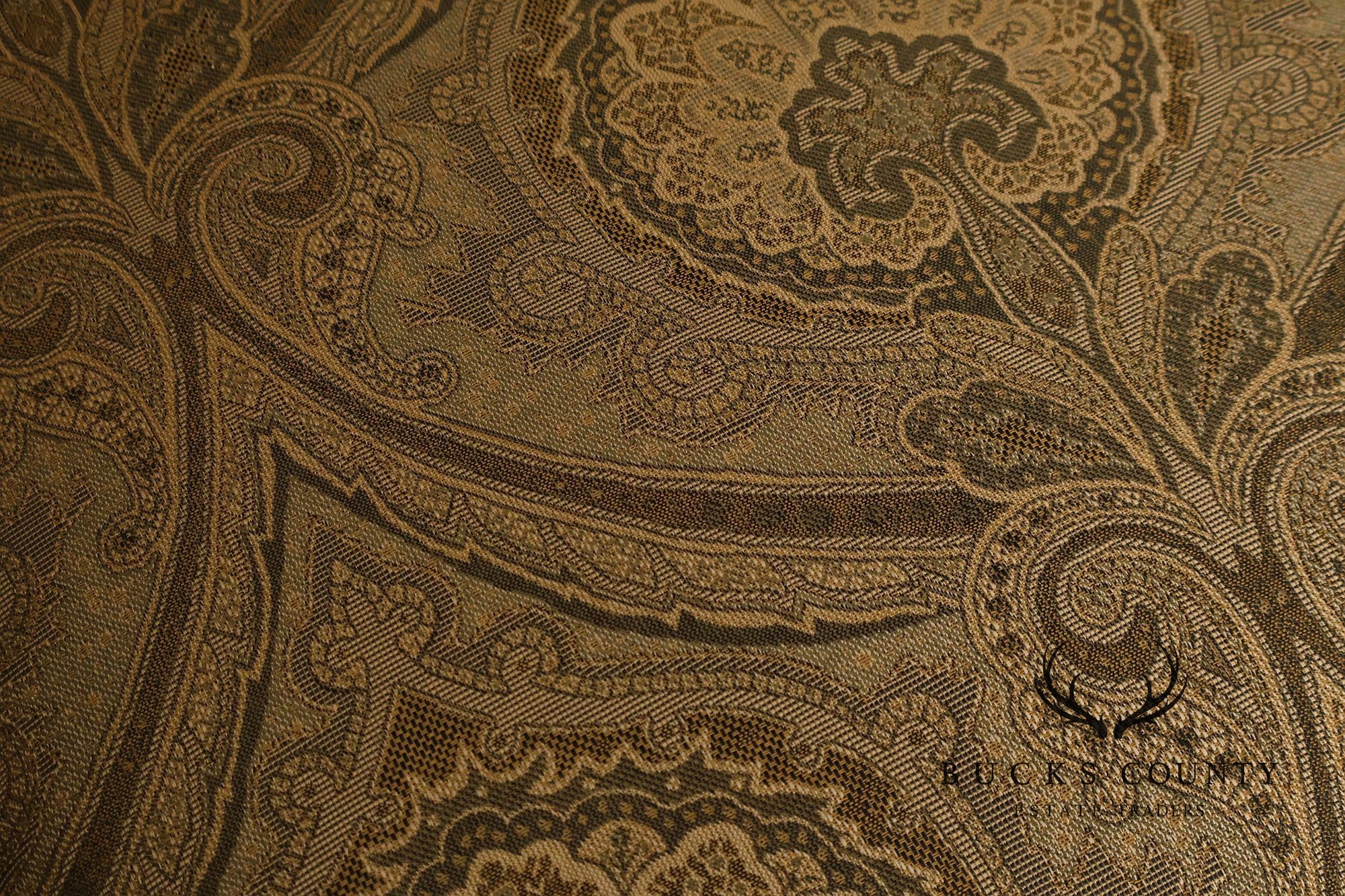 Sherrill Biedermeier Style Upholstered Armchair With Exposed Wood Frame