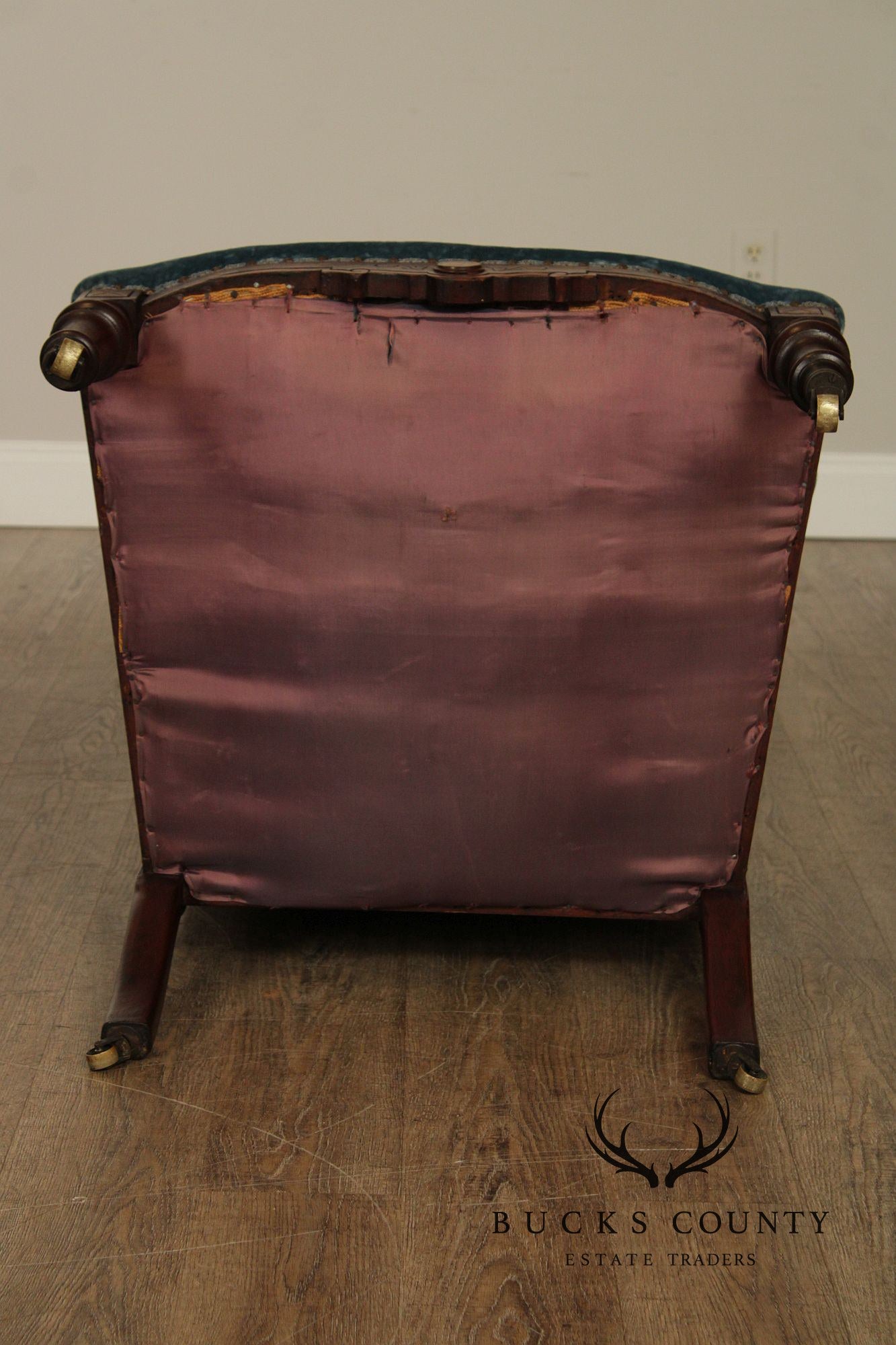 Antique Renaissance Revival Figural Carved Walnut Armchair