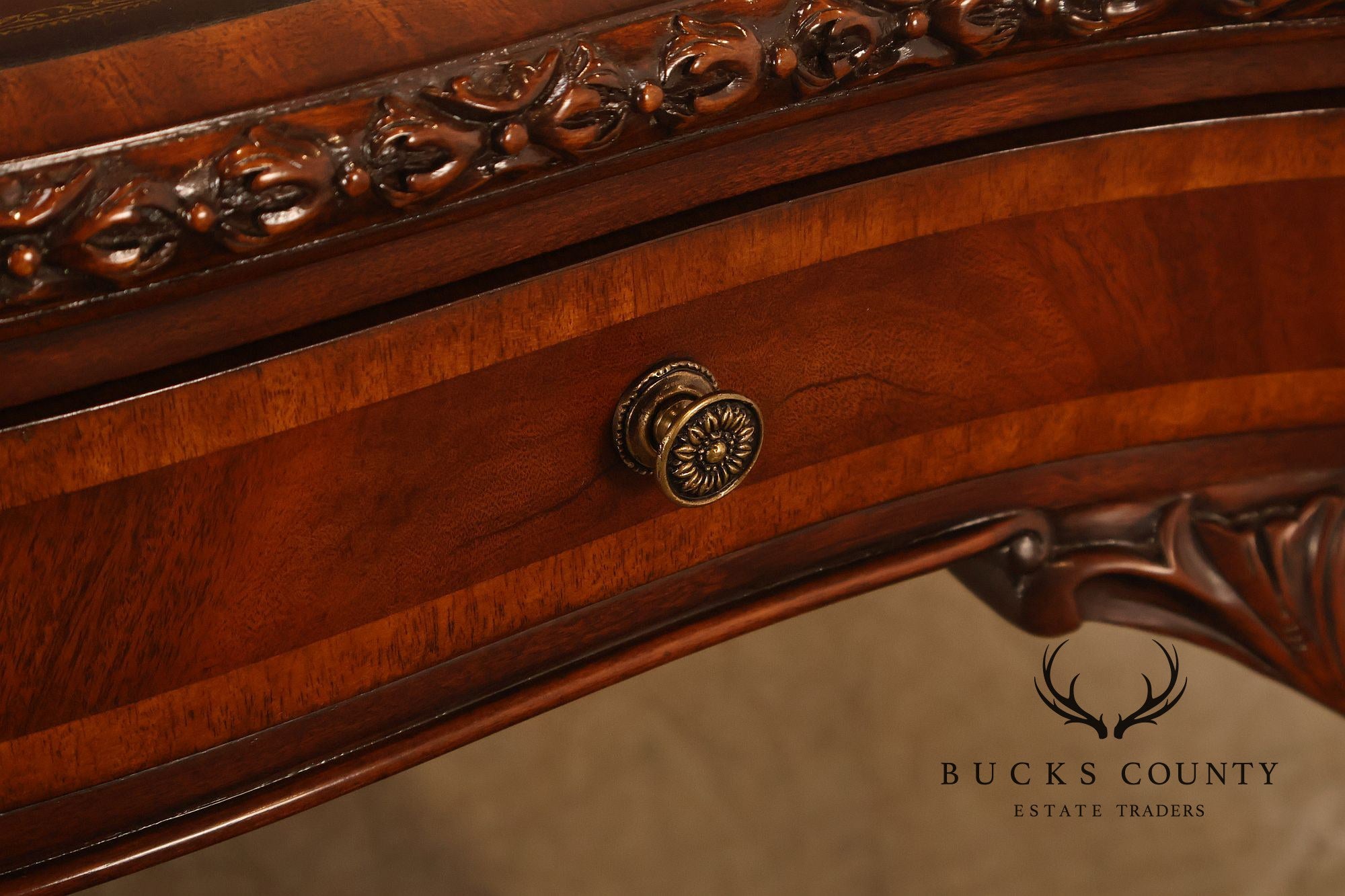 Lloyd Buxton Leather Top Four Drawer Gaming Table With Backgammon And Chess Board