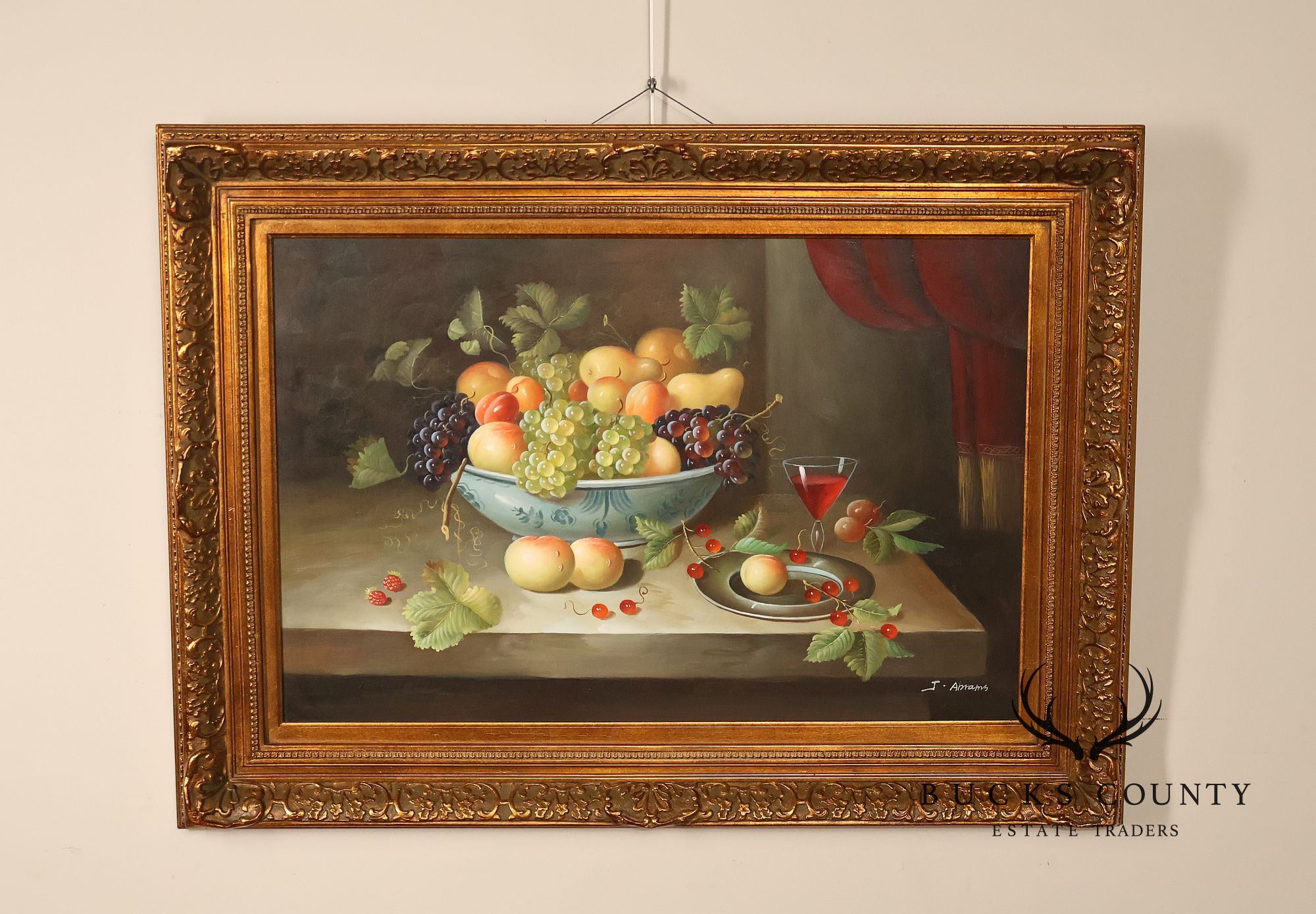 J. Abrams Still-Life Painting of Fruit
