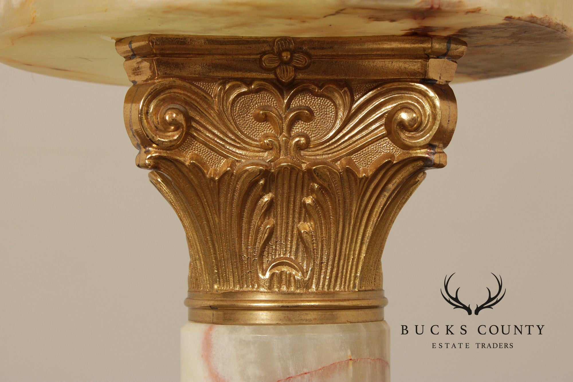 Antique Carved Onyx Pedestal