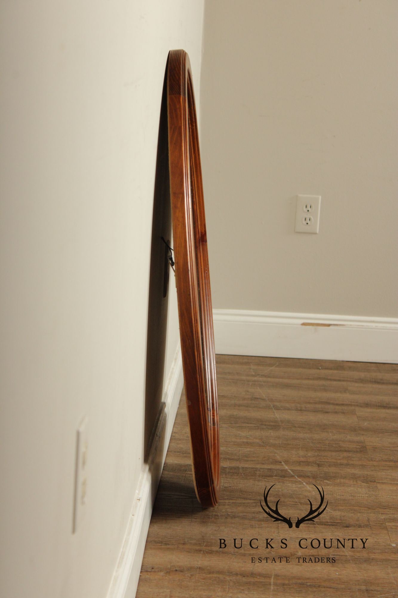 Ethan Allen Vintage Oval Pine Wall Mirror