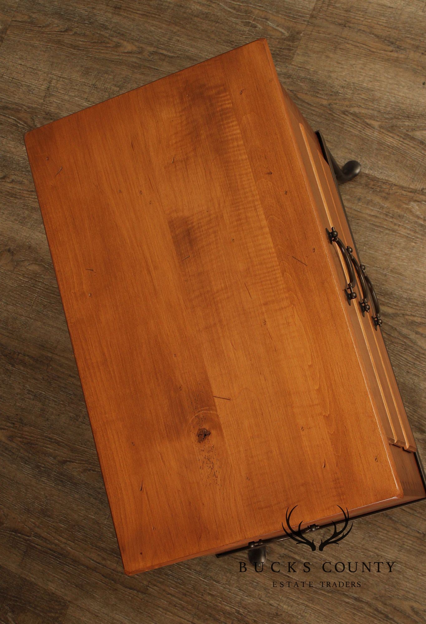 Vintage Three-Drawer Side Chest on Stand