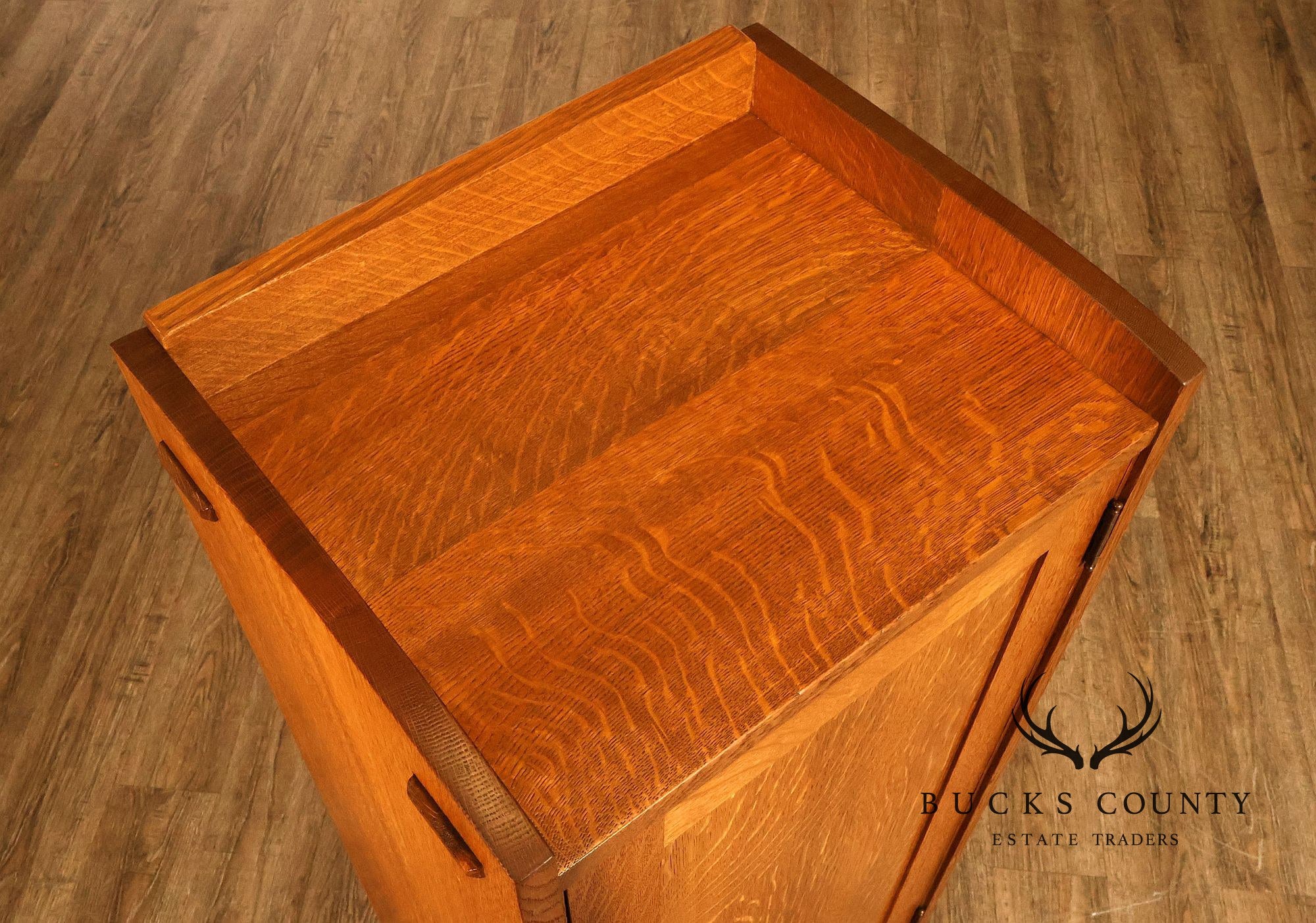 Antique Gustav Stickley No. 70 Mission Oak Music Cabinet