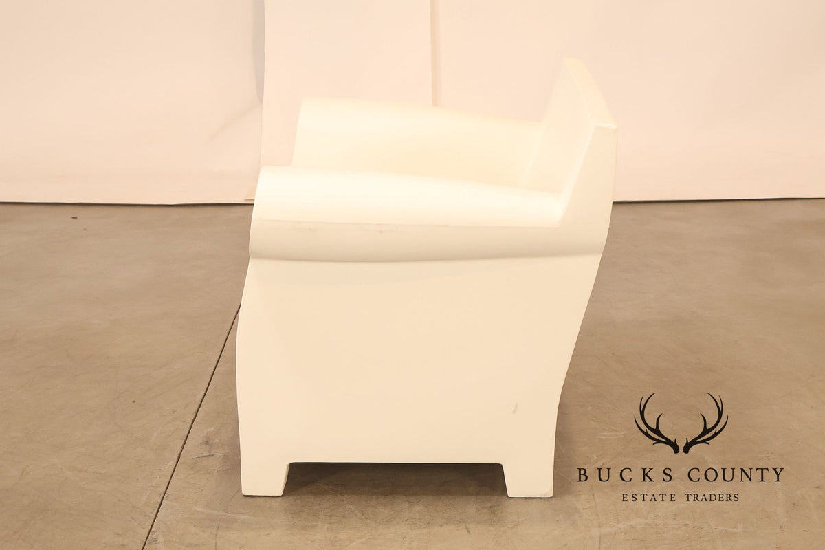 Kartell Philippe Starck Pair Of Bubble Club White Armchairs