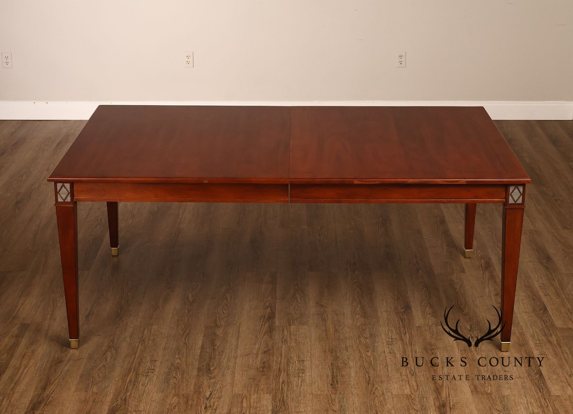 Stickley Directoire Style Cherry Dining Table With Two Leaves