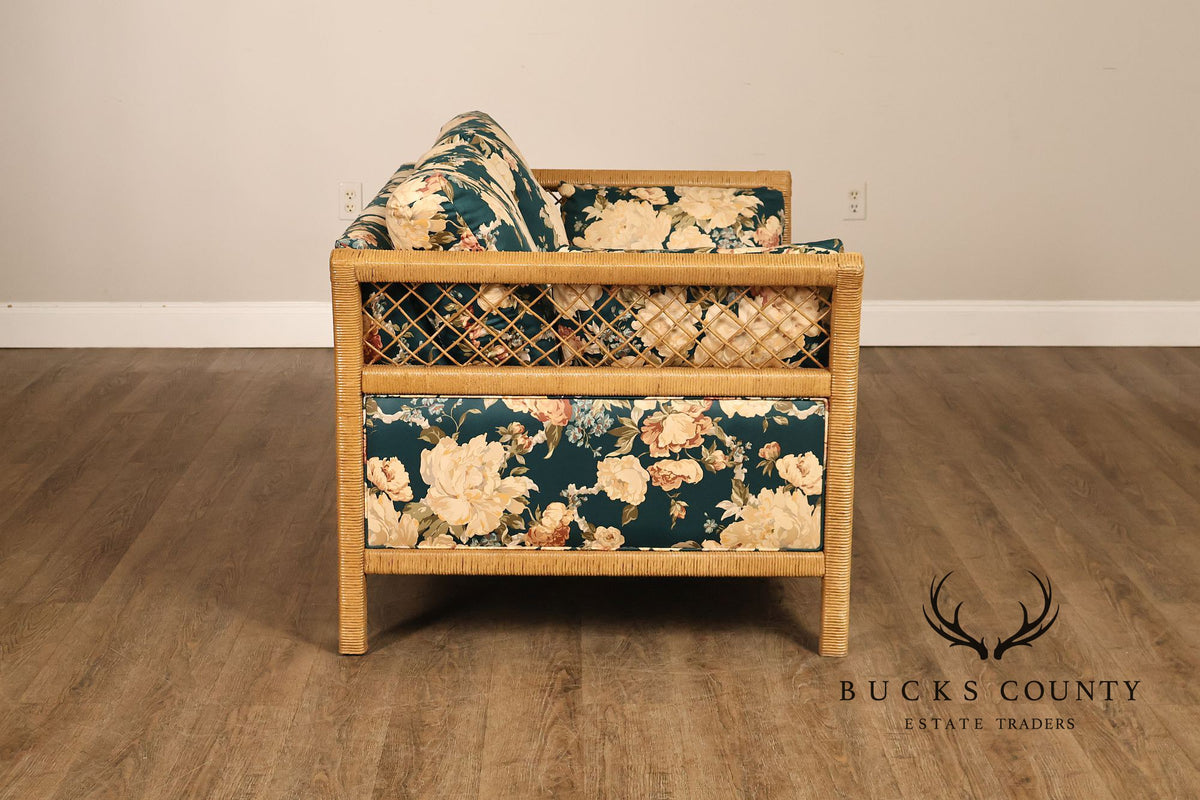 Lexington Henry Link Furniture Upholstered Wicker Loveseat