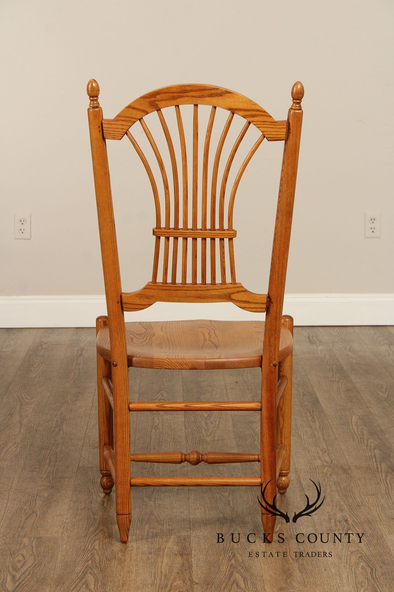 Pennsylvania House Set of Four Oak Sheaf Back Dining Chairs