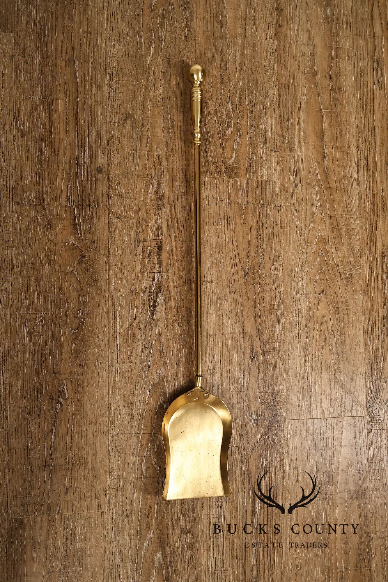 Traditional Five-Piece Brass Fireplace Tool Set