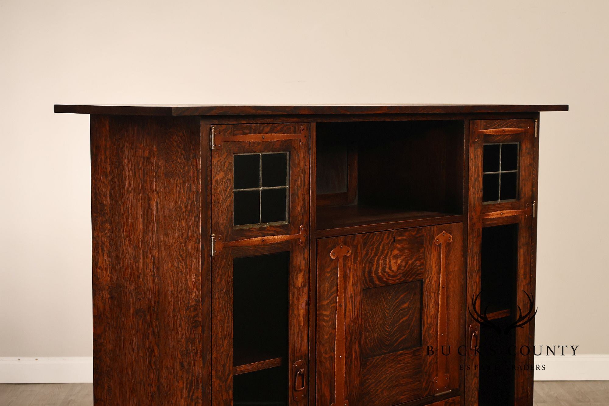 Warren Hile Studio Mission Oak Drop Front Desk