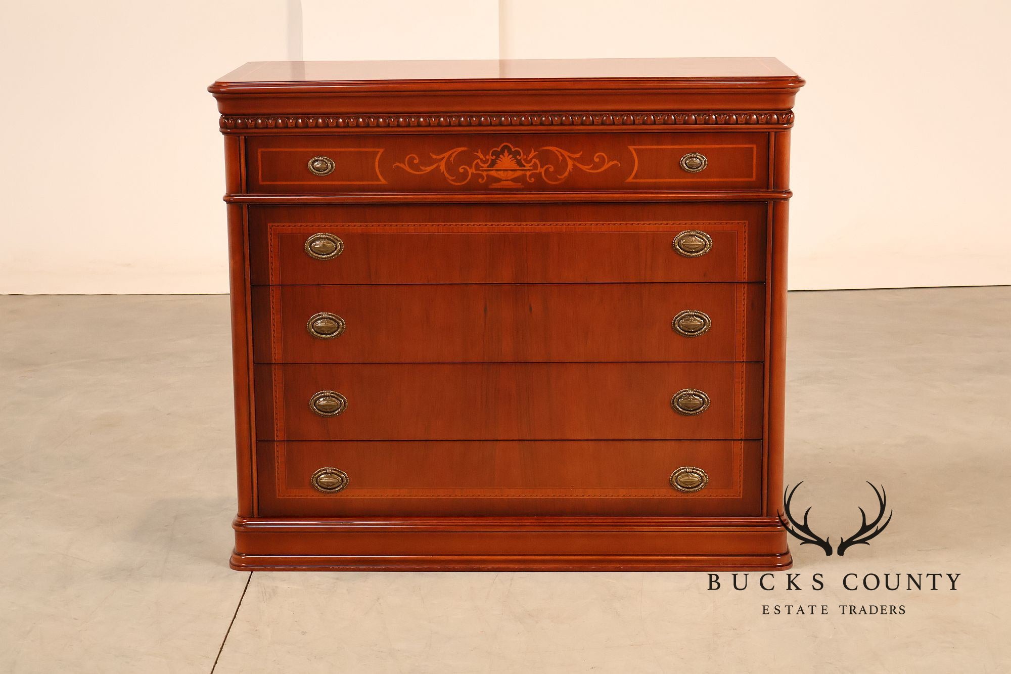 Edwardian Style Inlaid Mahogany Chest of Drawers
