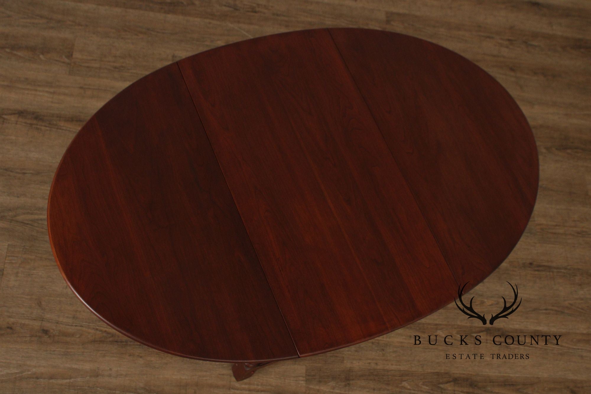 Stickley Cherry Valley Oval Top Drop Leaf Occasional Table