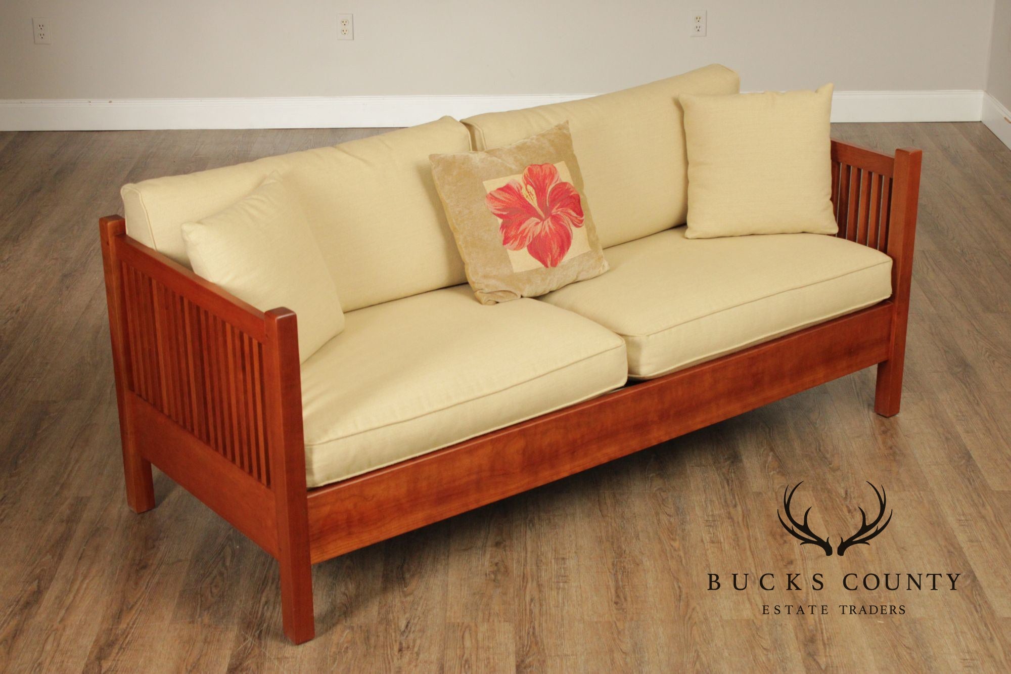 Stickley Mission Collection Cherry Spindle Sofa