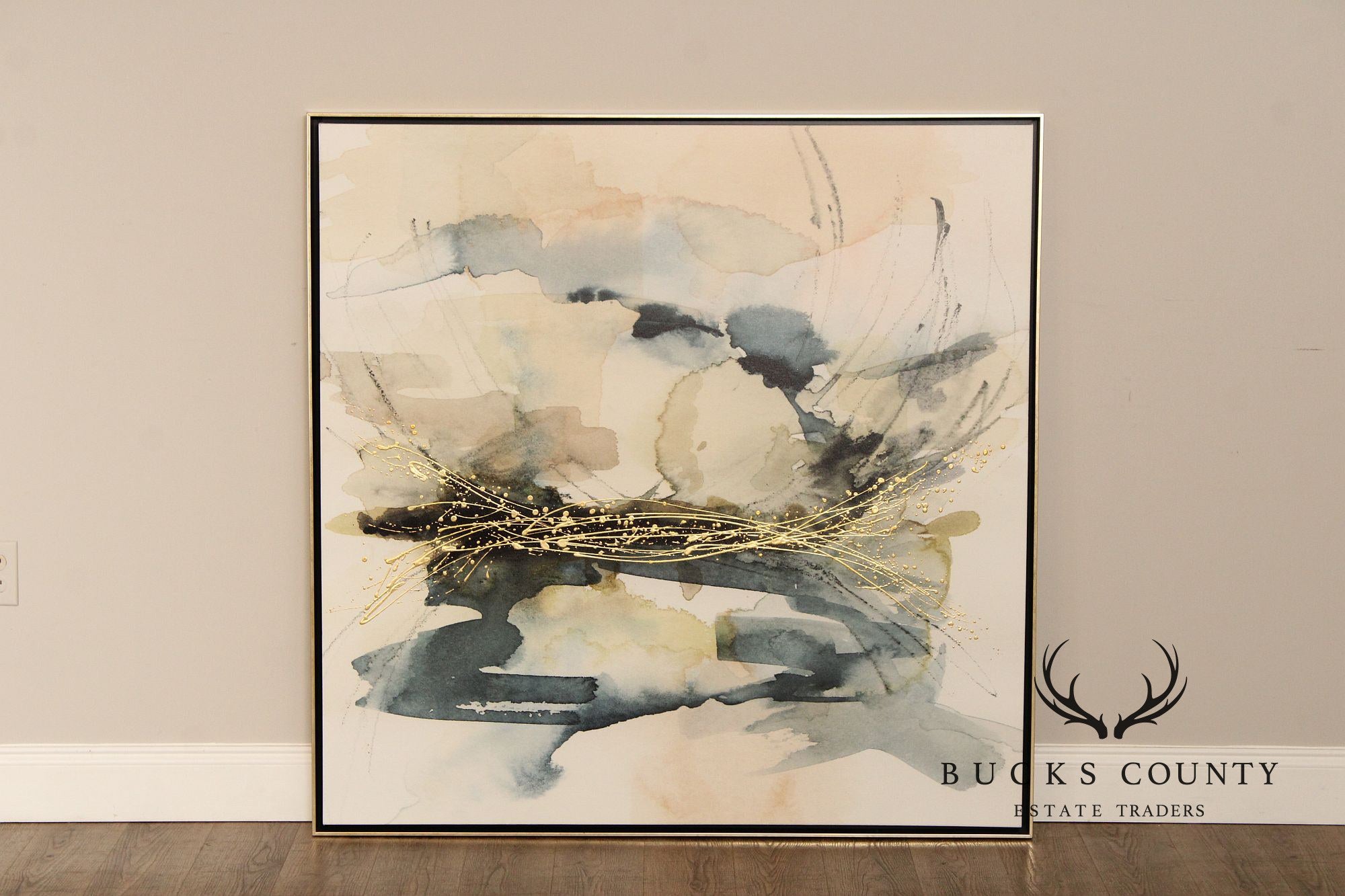 Ethan Allen Abstract Print, 'Winter Shoal'