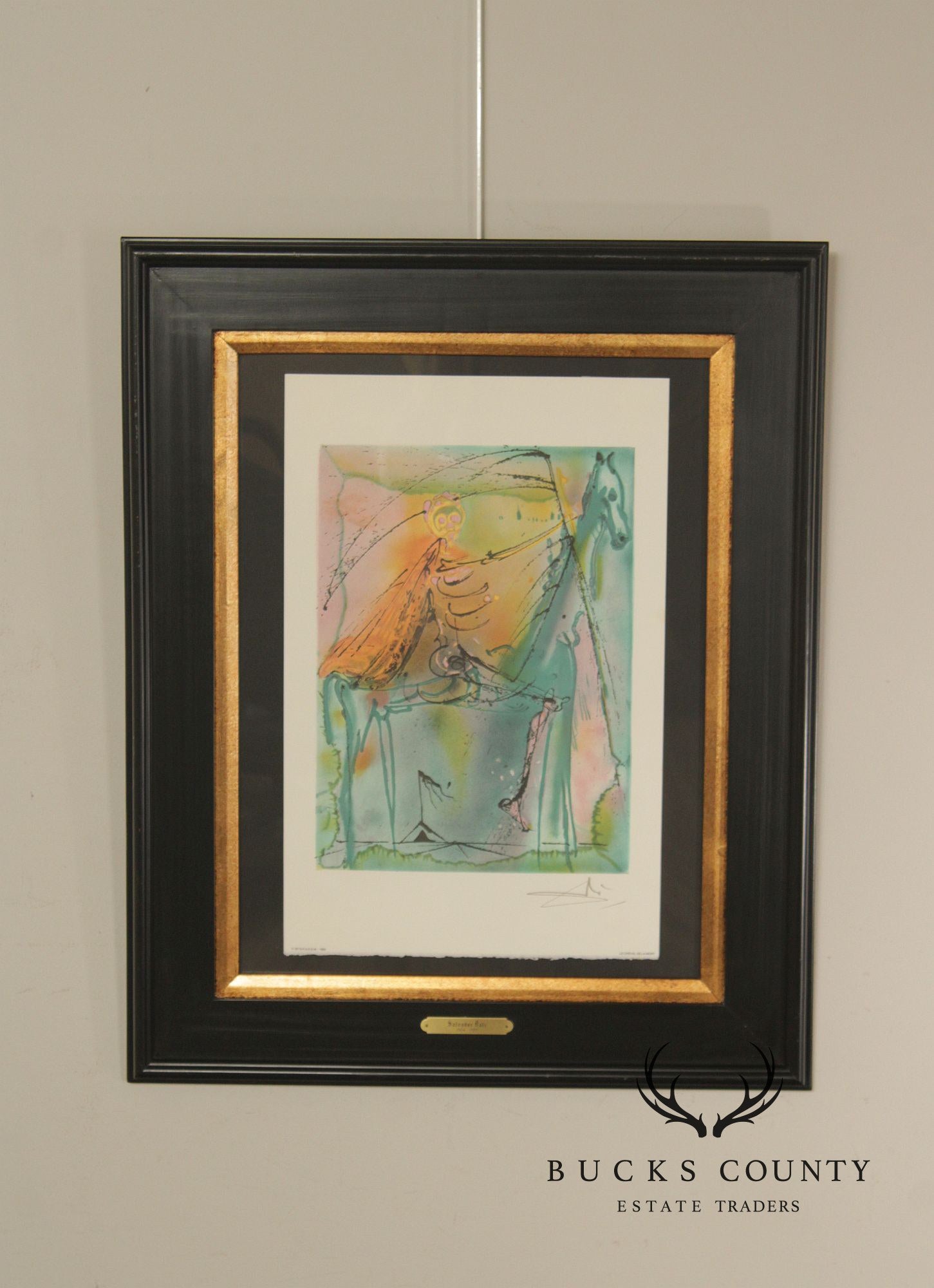 Salvador Dalí Framed Lithograph, 'Cheval De La Mort'