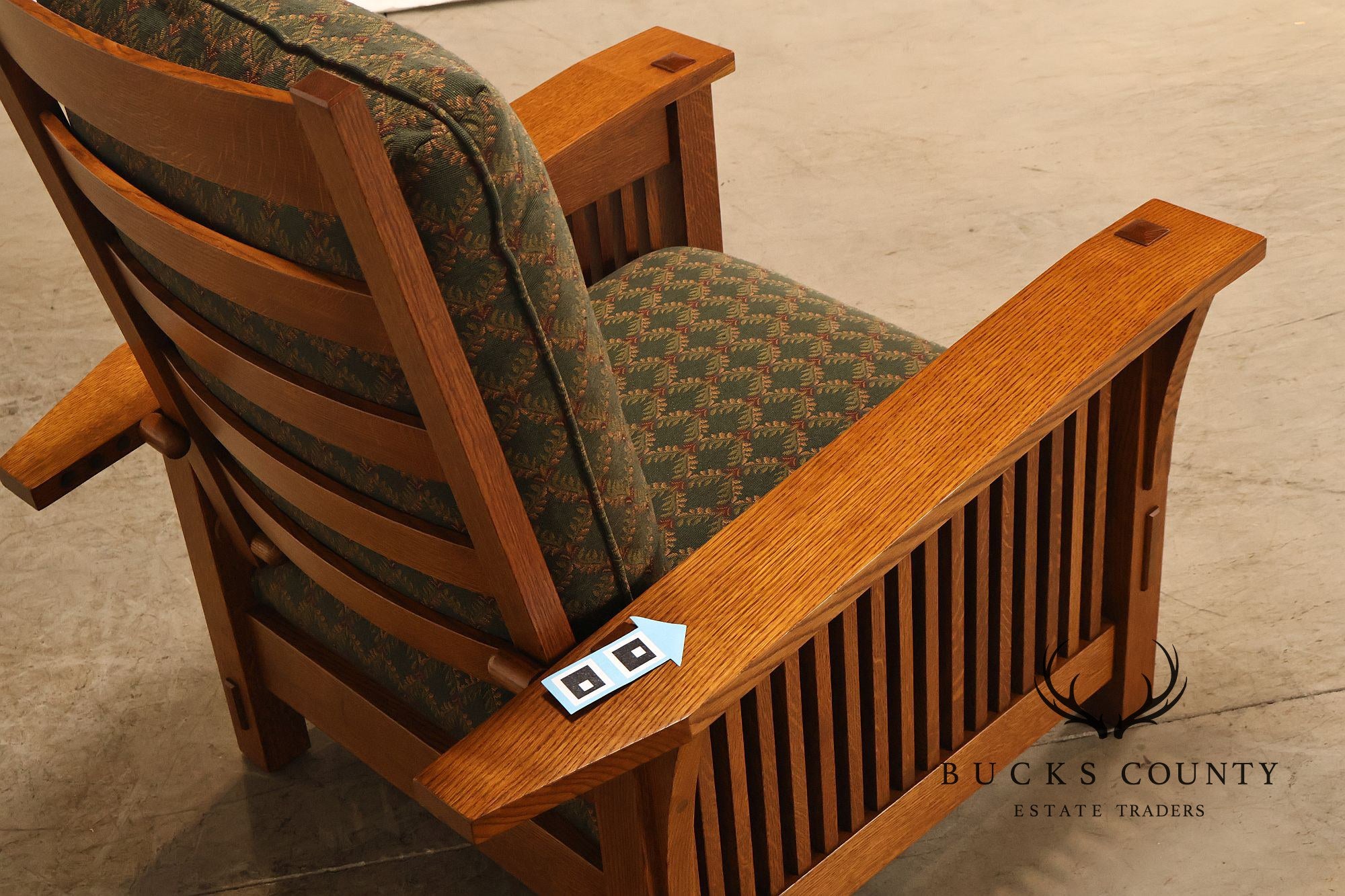 Stickley Mission Collection Oak Bent Arm Morris Chair