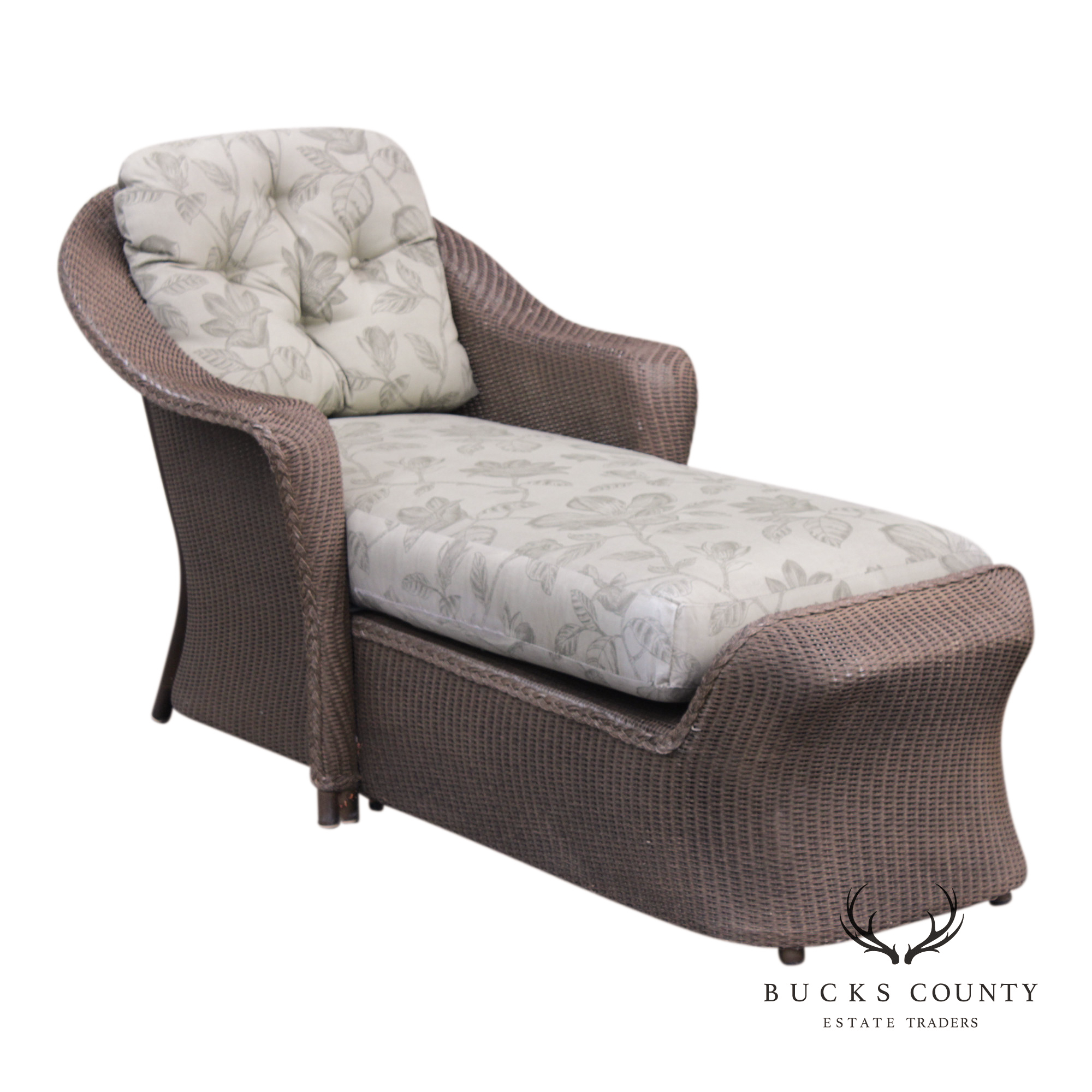 Lloyd Loom Wicker Outdoor Chaise Lounge
