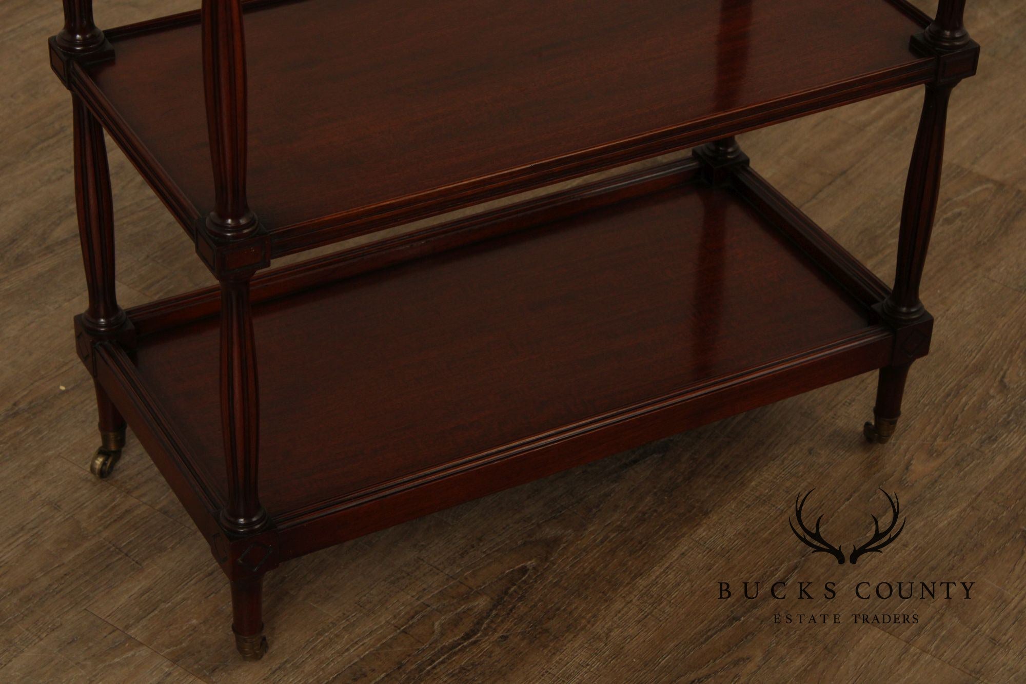 Regency Style Vintage Marble Top Mahogany Side Table