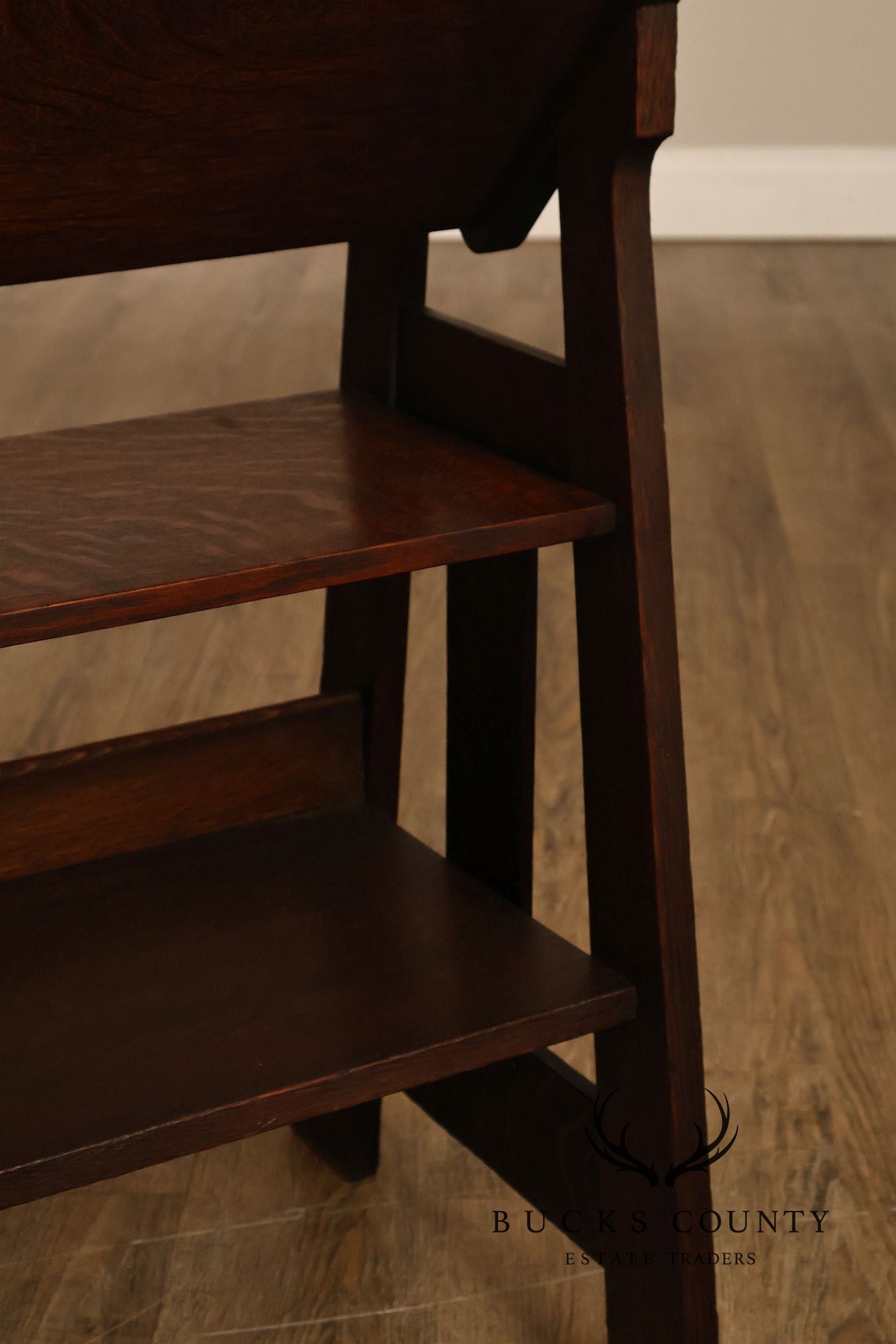 Antique Stickley Brothers No. 4657 Mission Oak Book Rack