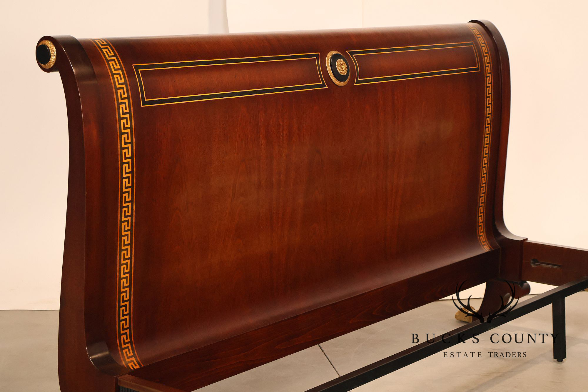 Mariner Fine Furniture Empire Style King Size Mahogany Sleigh Bed