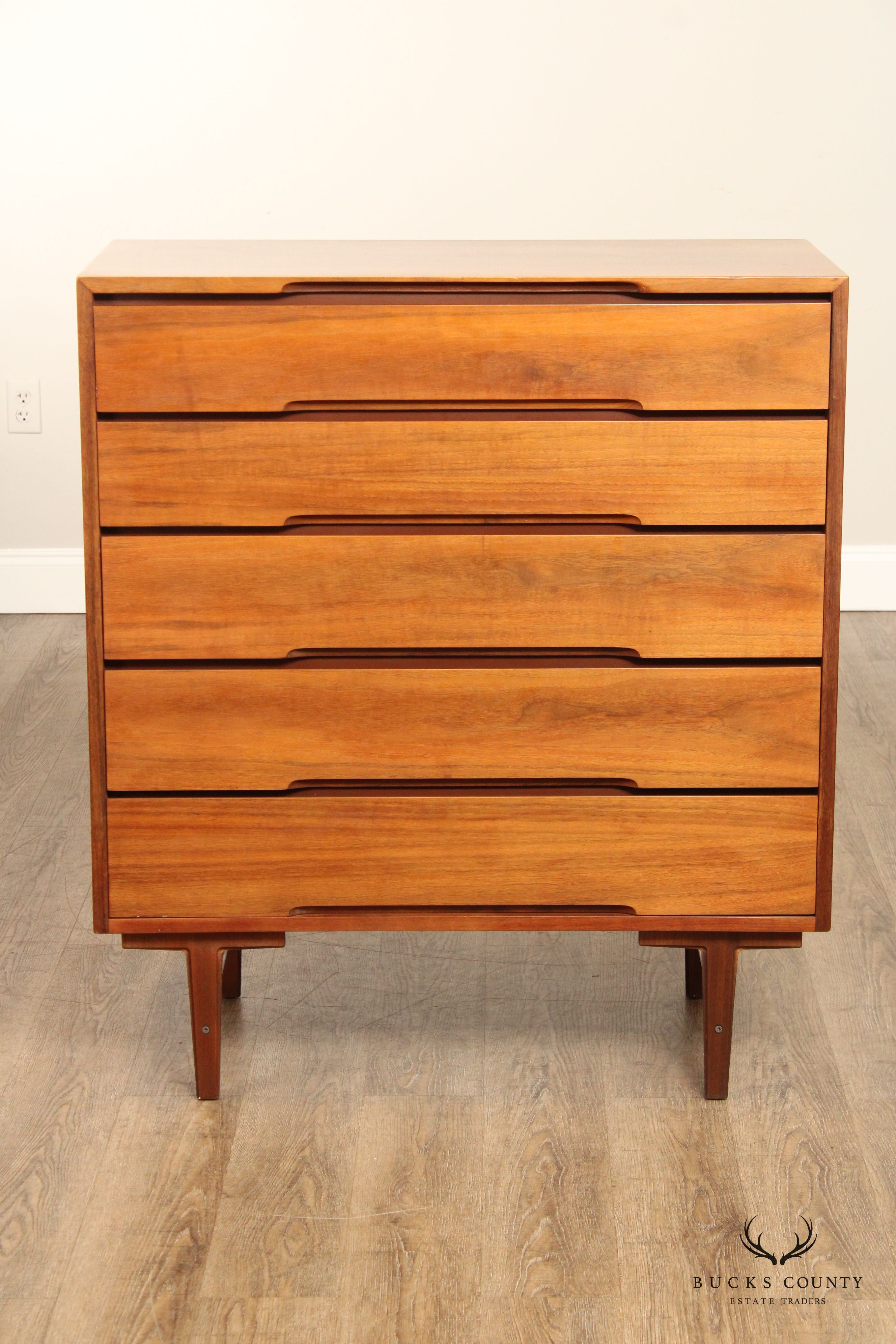 Glenn of California Mid Century Modern Walnut Tall Chest