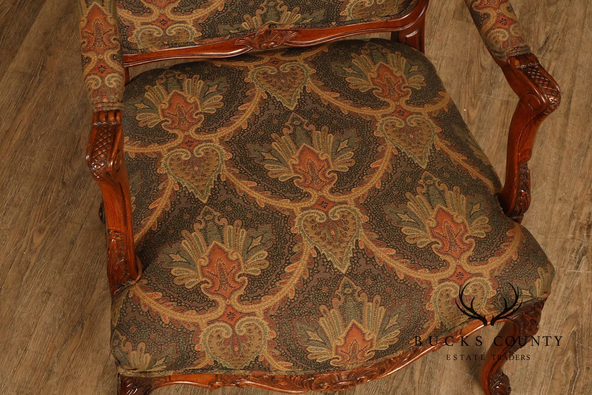 Woodmark Originals Italian Rococo Style Pair of Armchairs