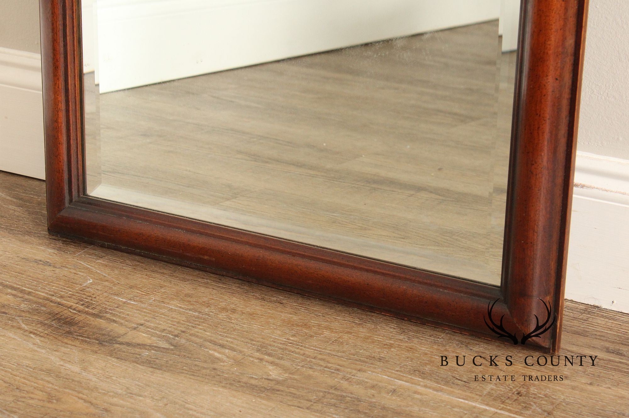 Vintage Mahogany Arched Wall Mirror