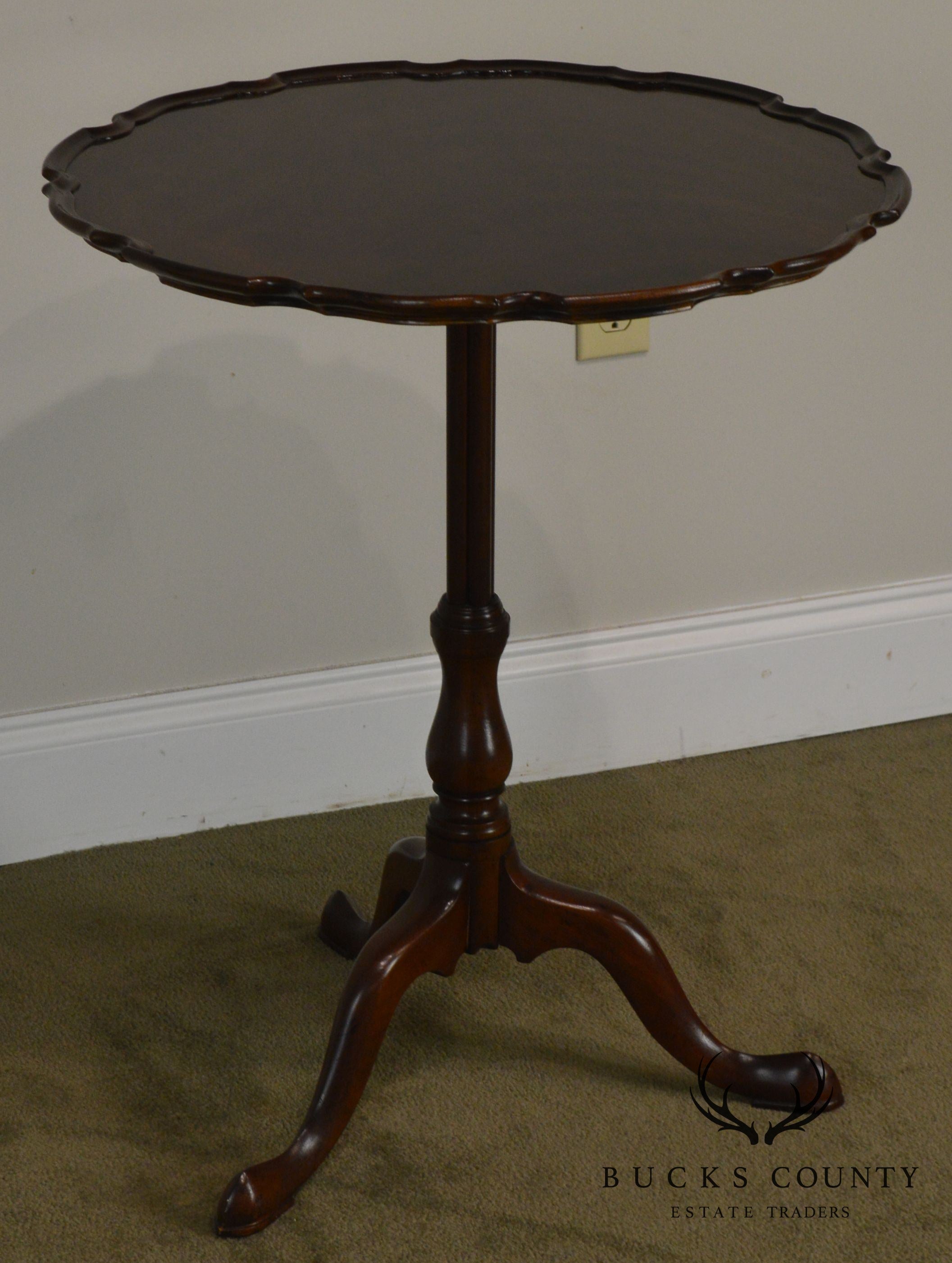 Queen Anne Style Mahogany Pie Crust Tilt Top Table