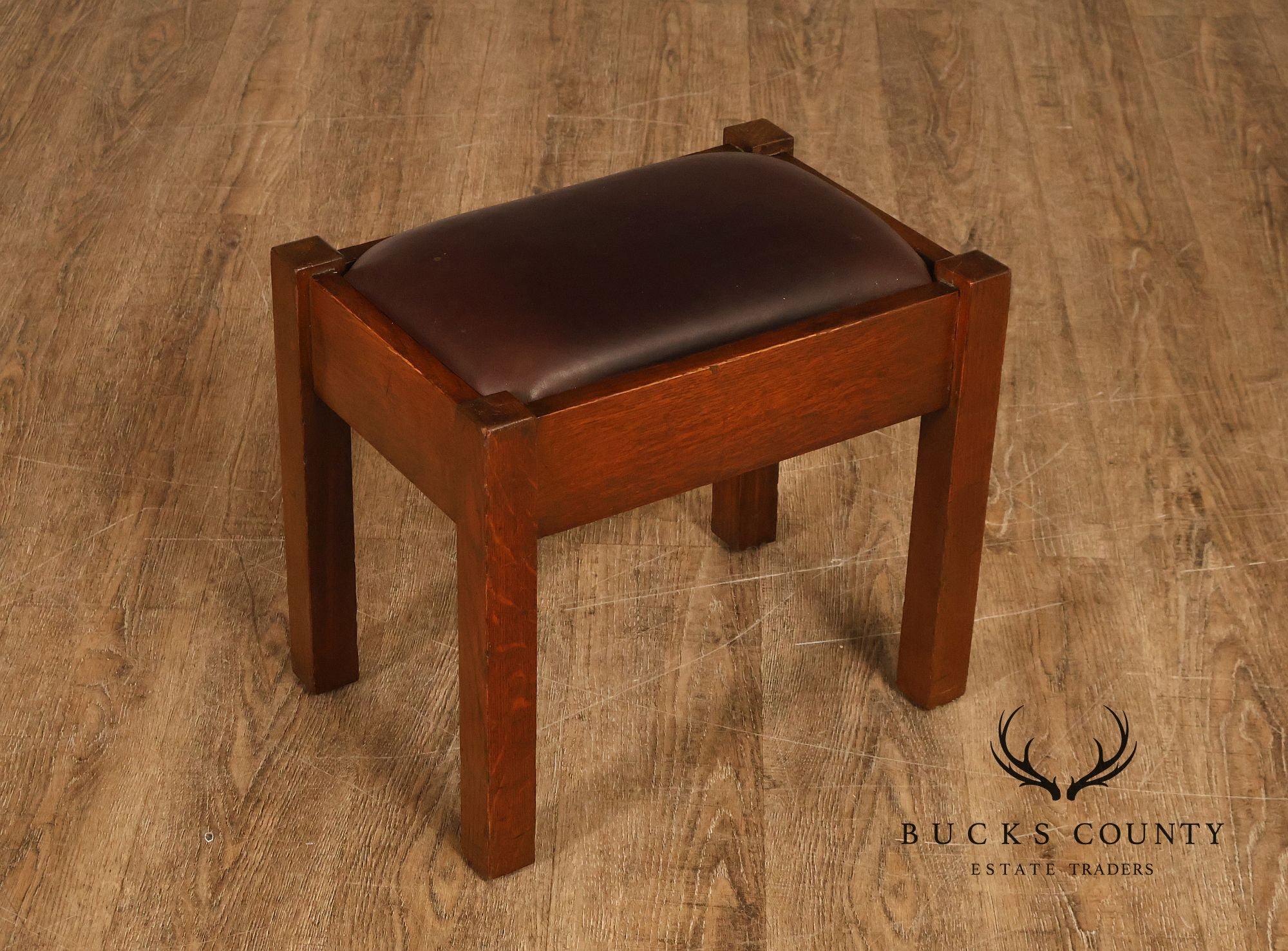 Antique Stickley Brothers Mission Oak Footstool Ottoman