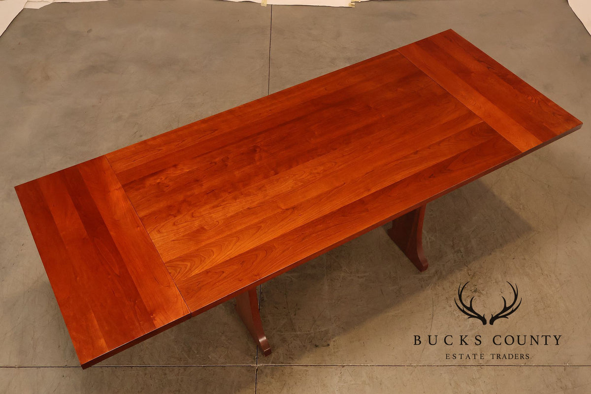 Stickley Mission Collection Cherry Trestle Extension Dining Table
