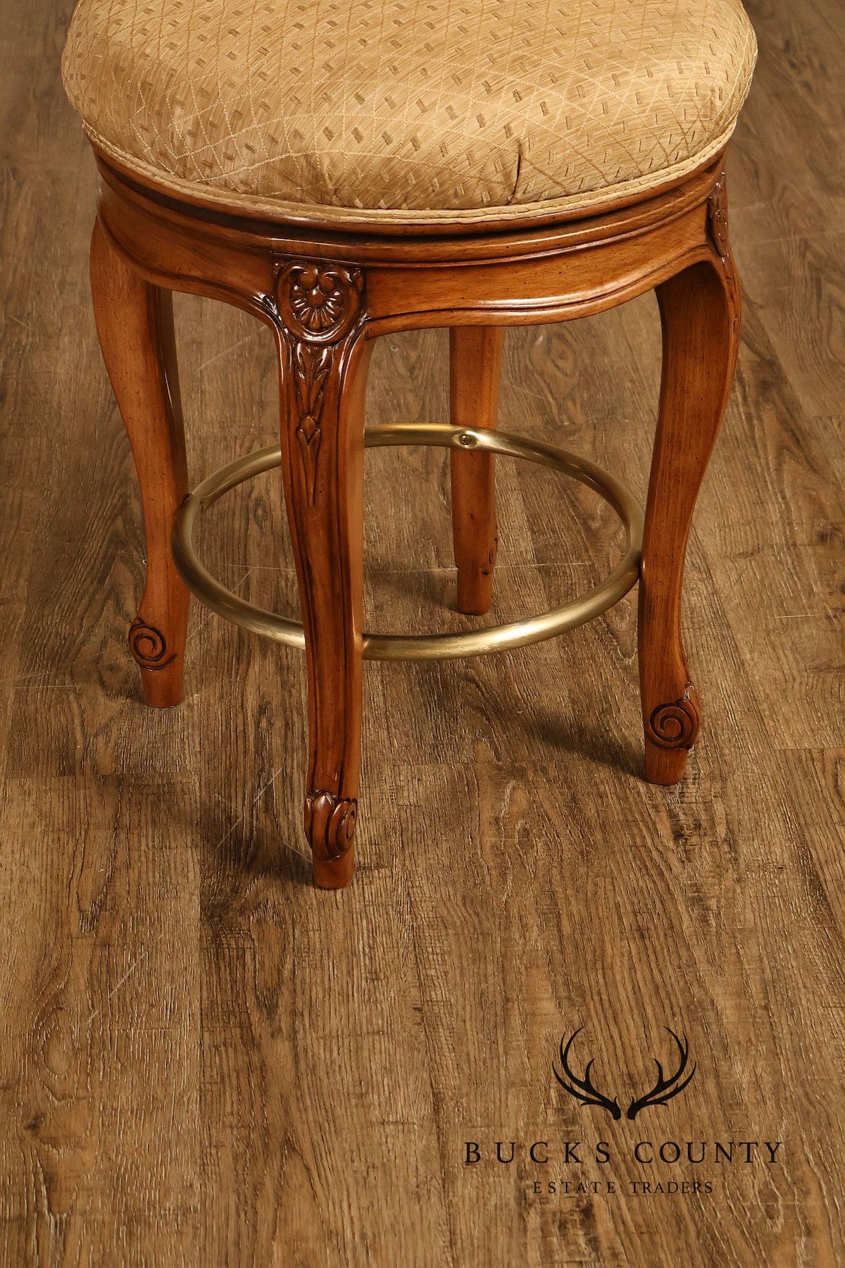 Fremarc Designs Set Of 4 Cane Back Swivel Barstools