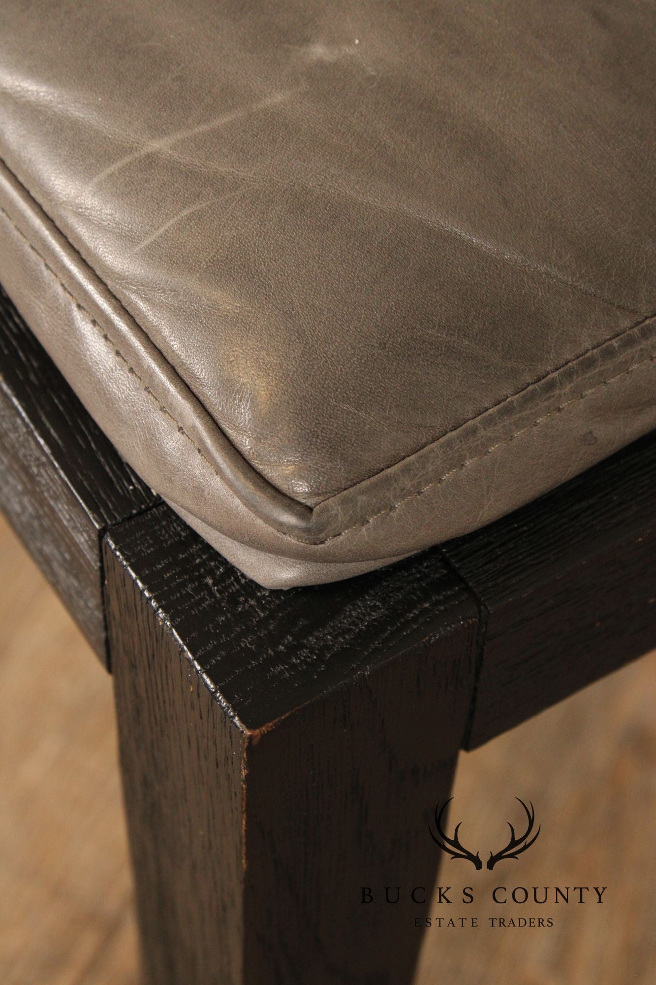 Restoration Hardware Saddle Leather Set Of Four Dining Chairs