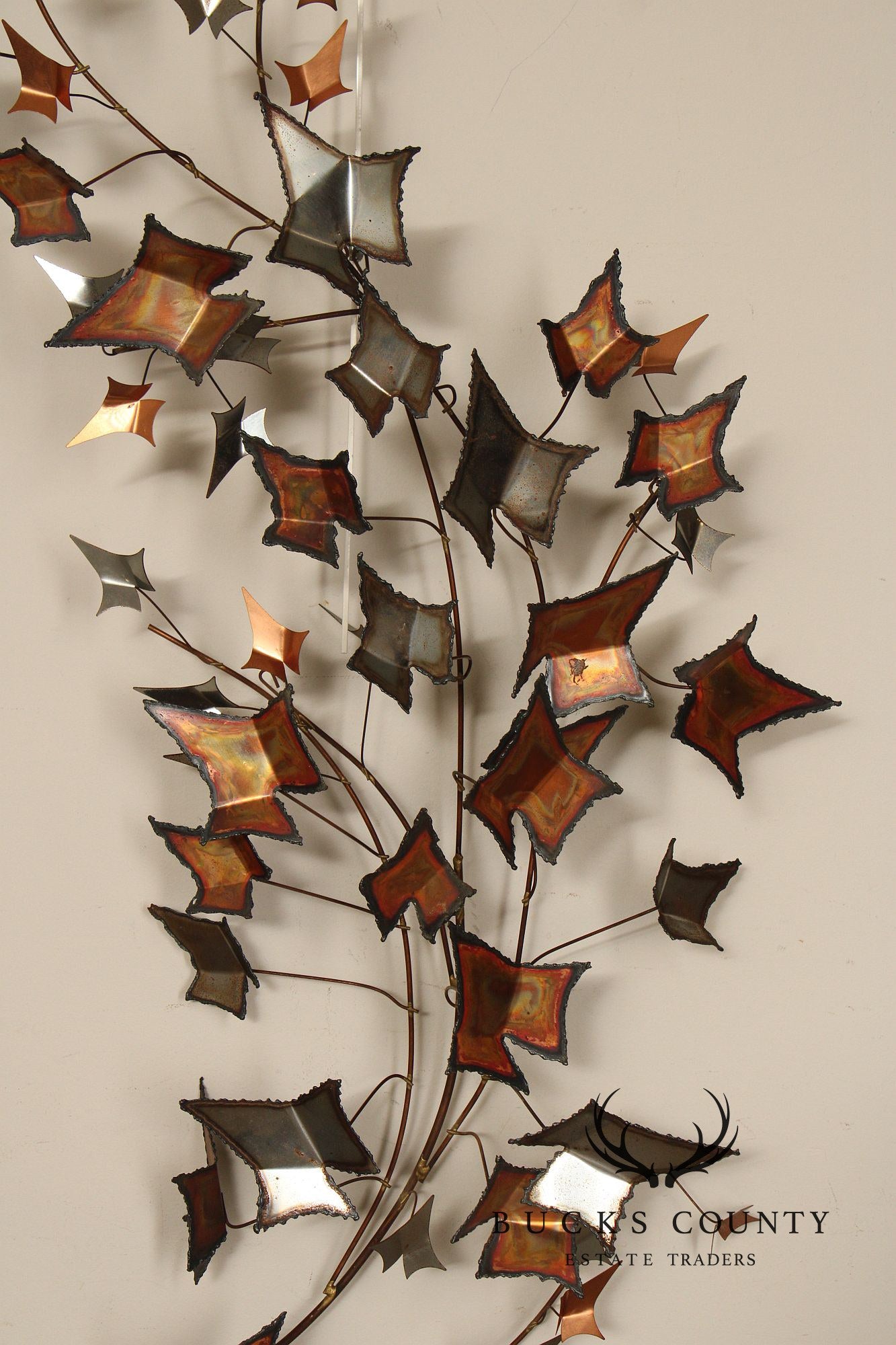 Curtis Jere Brutalist Wall Sculpture, Autumn Leaves