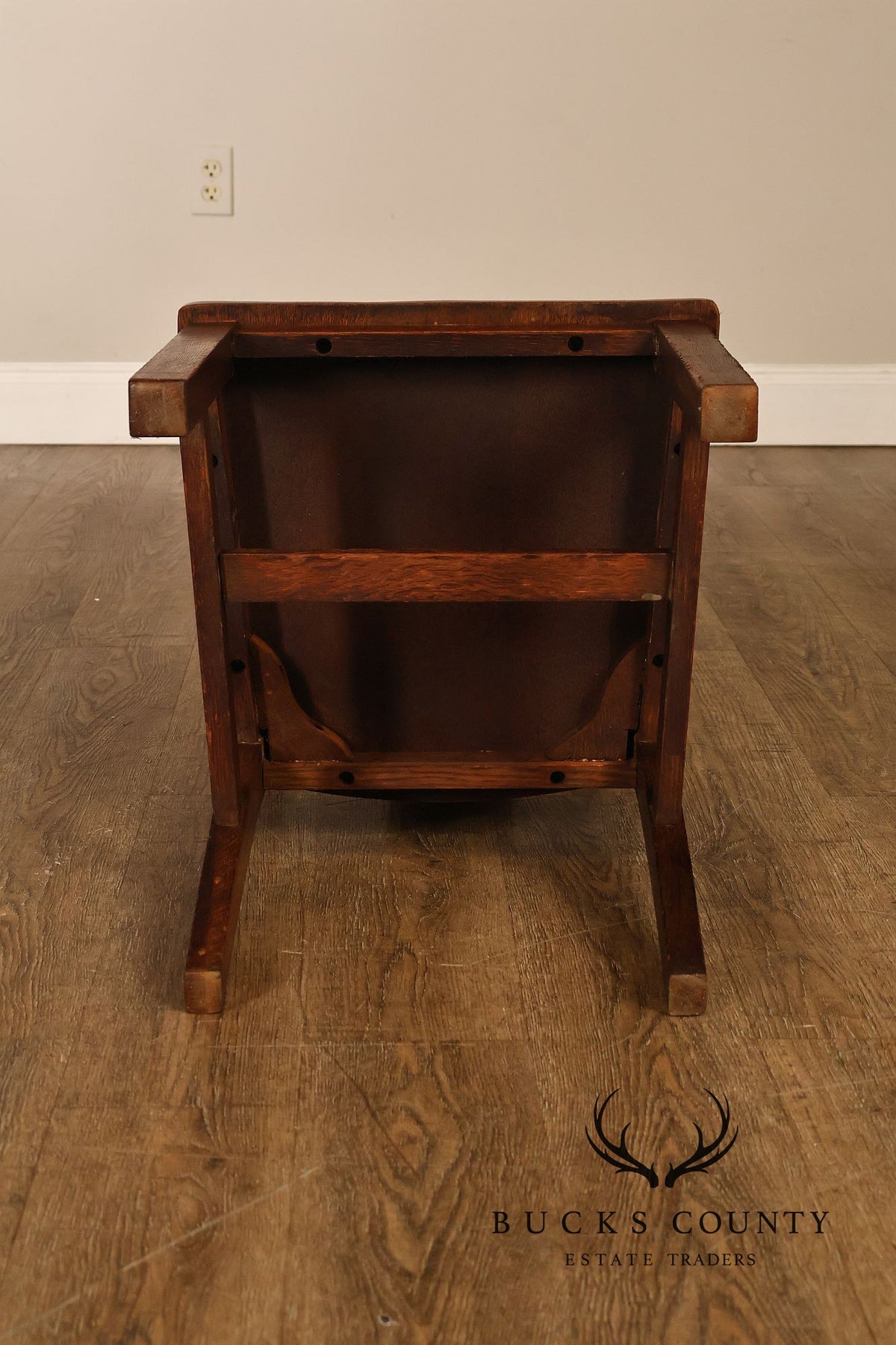 Antique Michigan Chair Company Arts And Crafts Oak Set Of Four Dining Chairs