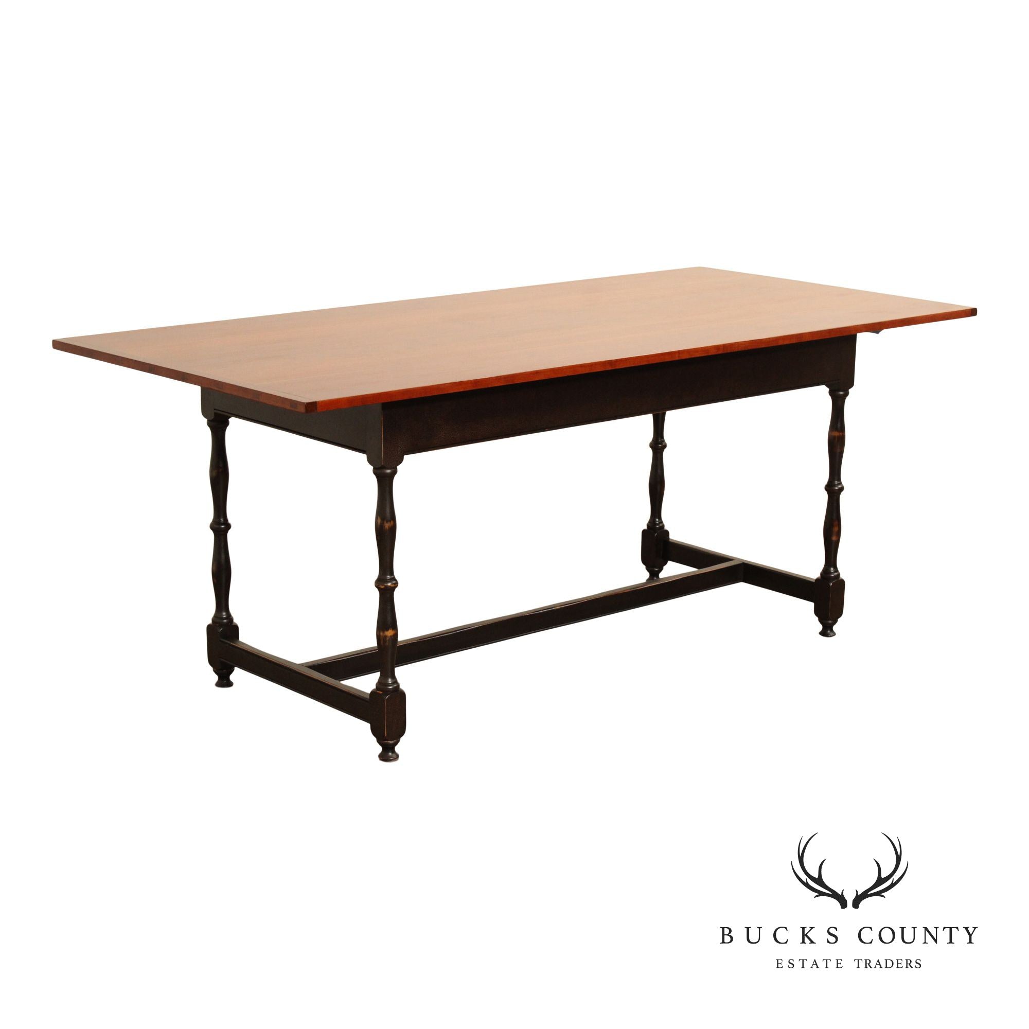 D.R. Dimes Farmhouse Style Cherry Top Dining Table