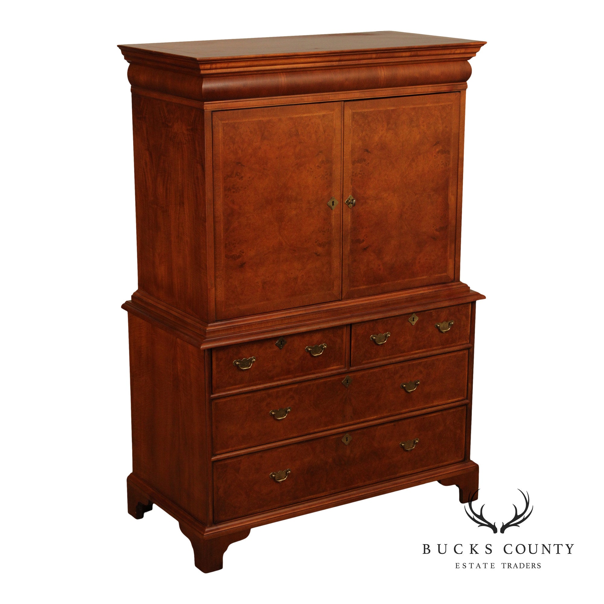 Century British National Trust Collection Burlwood Armoire