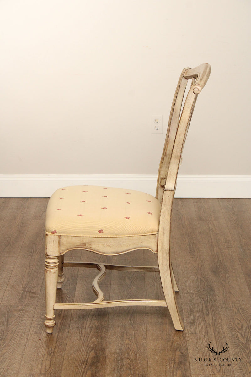 Drexel Heritage French Country  Style Wheat Back Pair Of Side Chairs