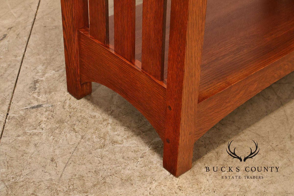 Stickley Mission Collection Oak Open Bookcase