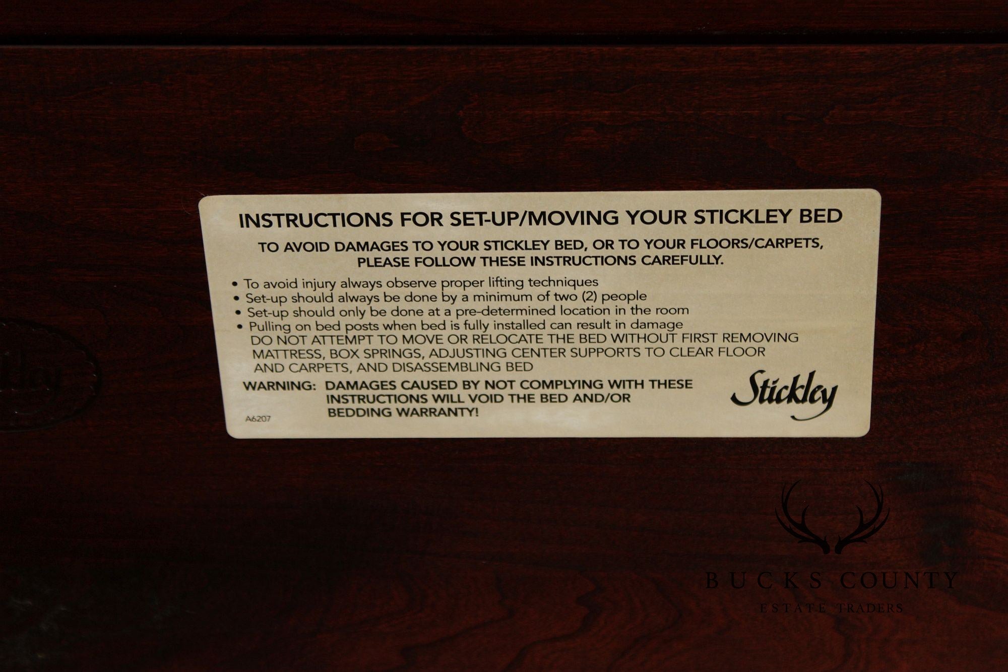 Stickley Marseilles Cherry Louis Philippe Style Queen Sleigh Bed