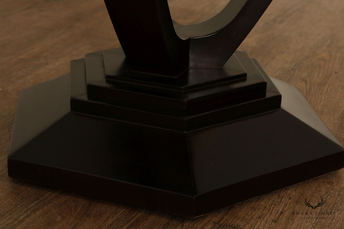 Century Furniture Empire Style Two-Tier Pedestal Side Table