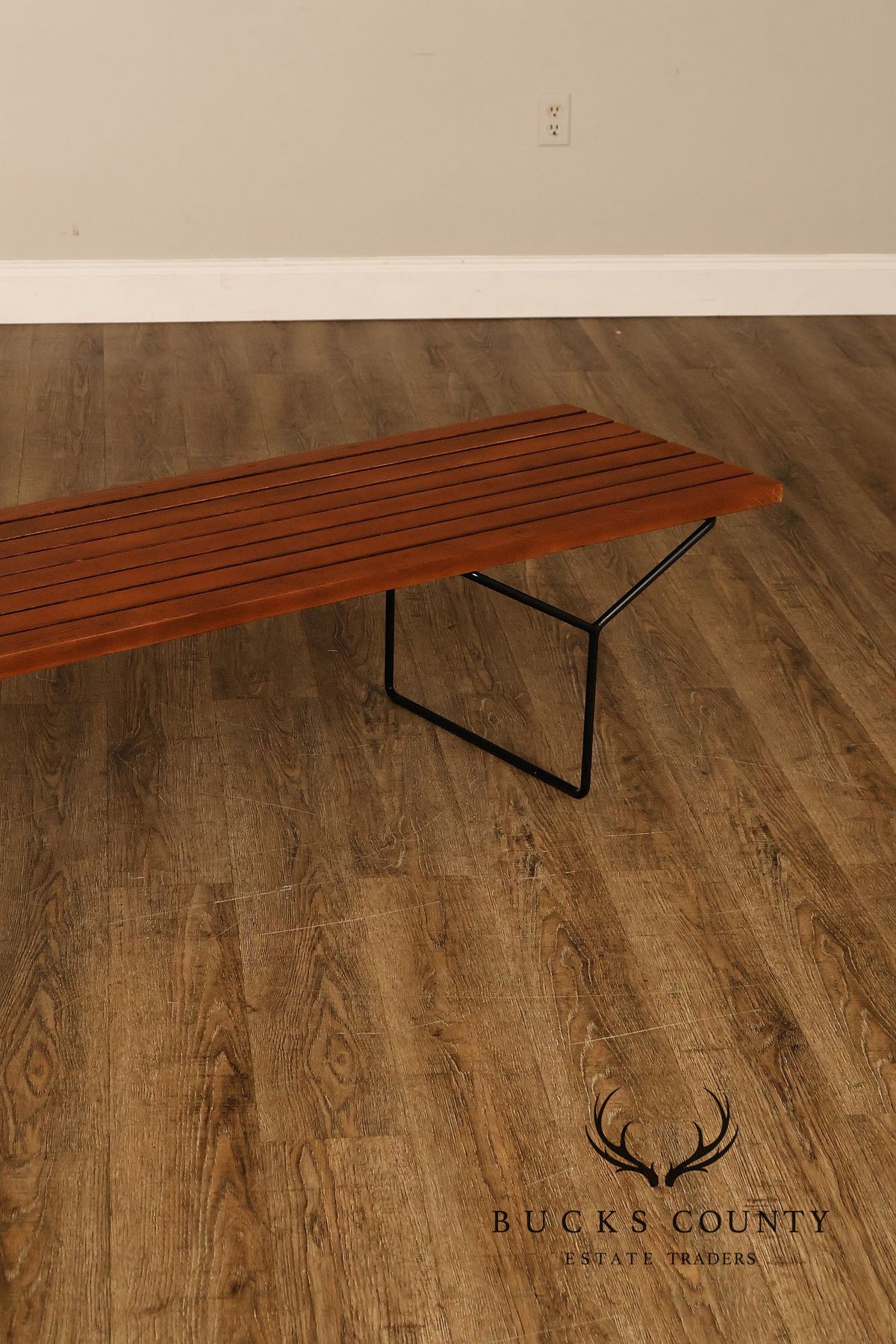 Knoll Mid Century Modern 'Bertoia' Teak Bench