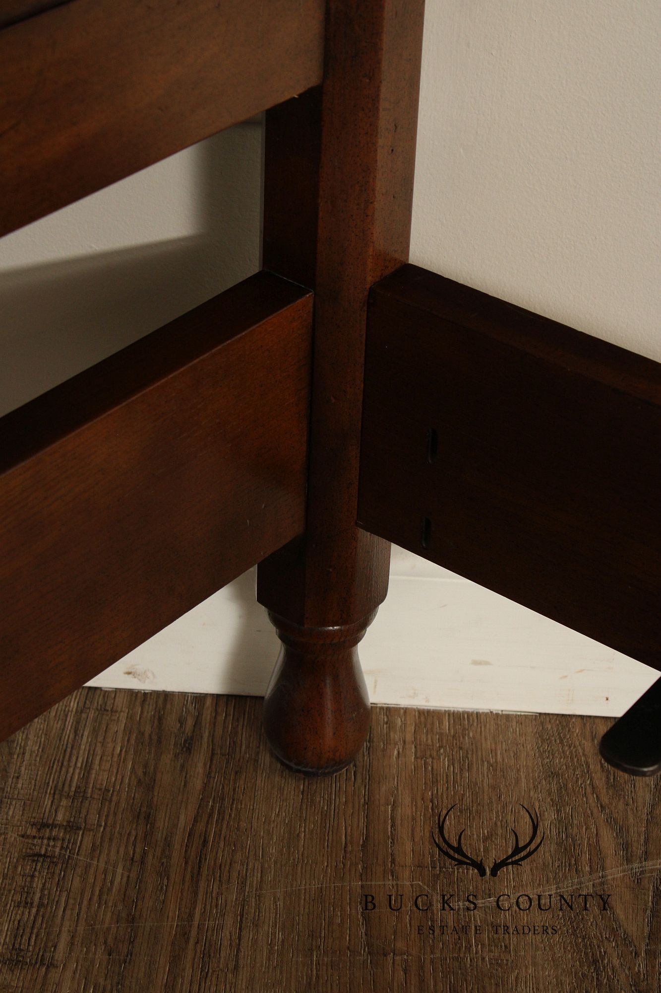 Baker Barley Twist Carved Oak King Size Canopy Poster Bed