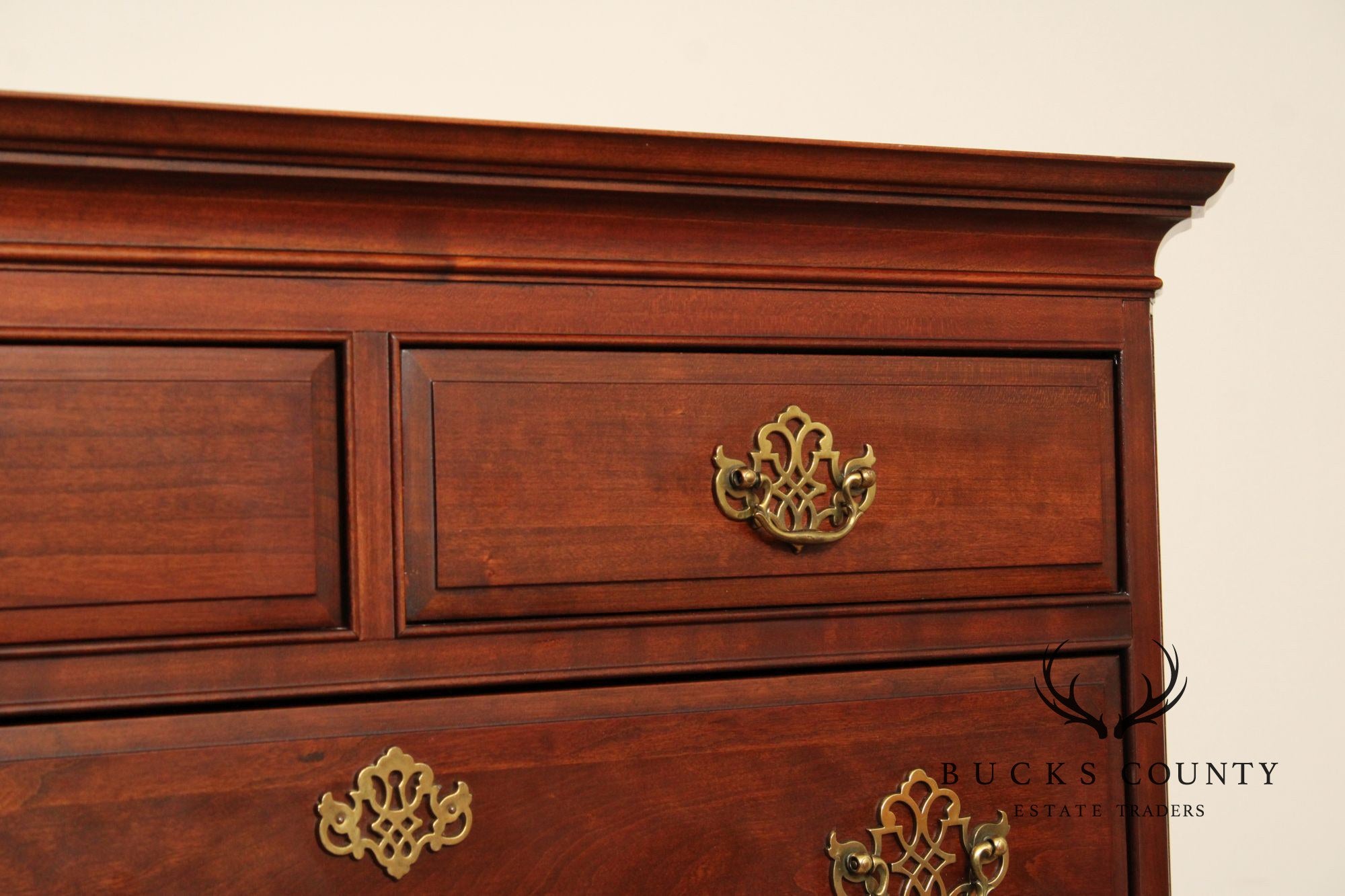 Pennsylvania House Chippendale Style Cherry Chest on Chest