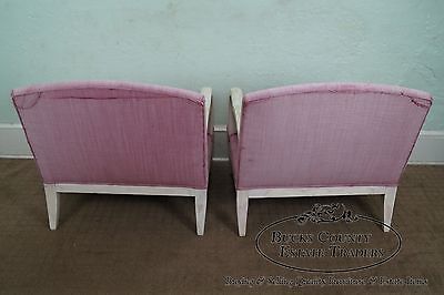 Unusual Pair of Hollywood Regency Oversized Lounge Chair Frames